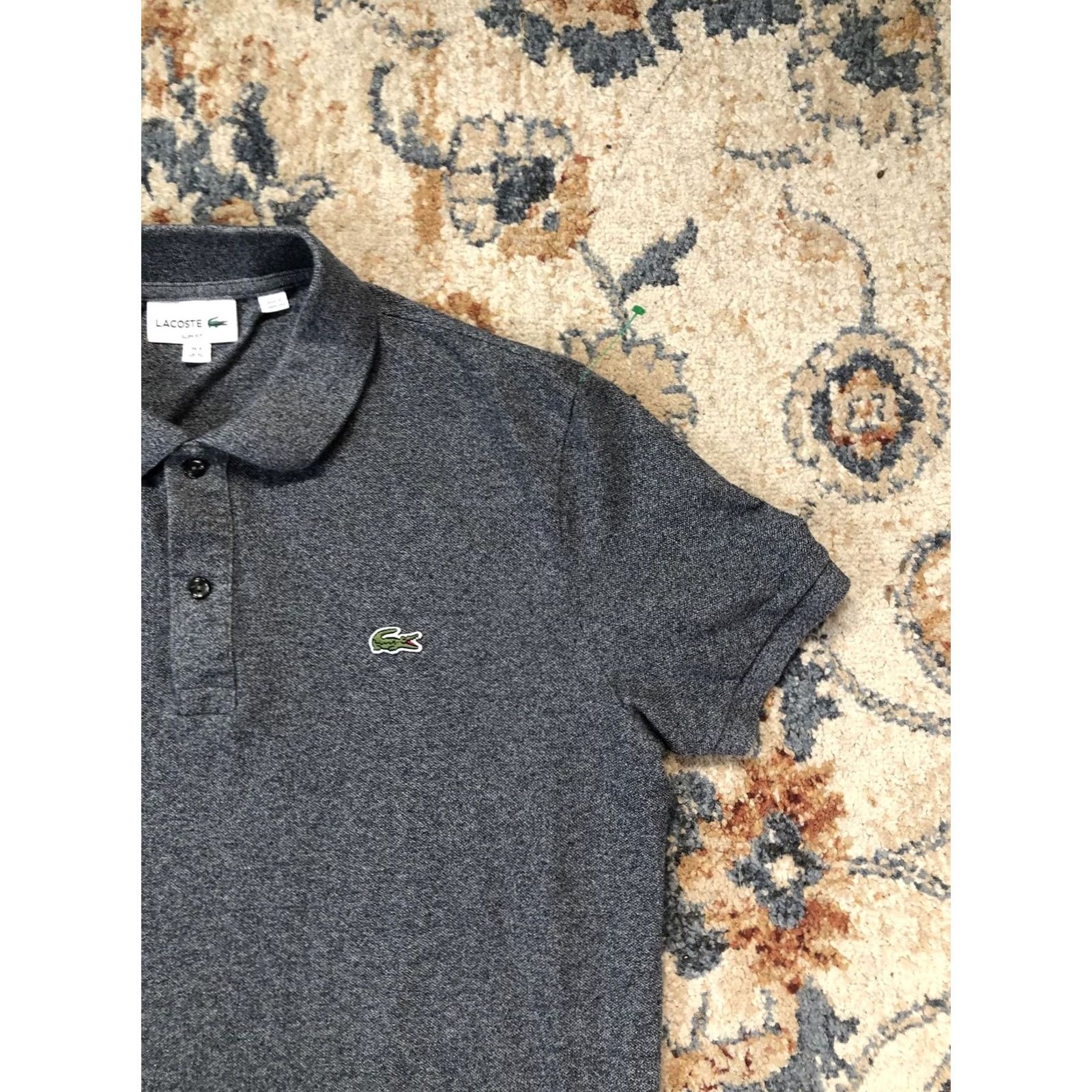 Lacoste Lacoste Polo Shirt Mens XL Gray Solid Slim Fit Short Sleeve Casual Polo Shirt Mens XL Gray Solid Slim Fit Short Sleeve Casual Size US XL / EU 56 / 4 - 4 Thumbnail
