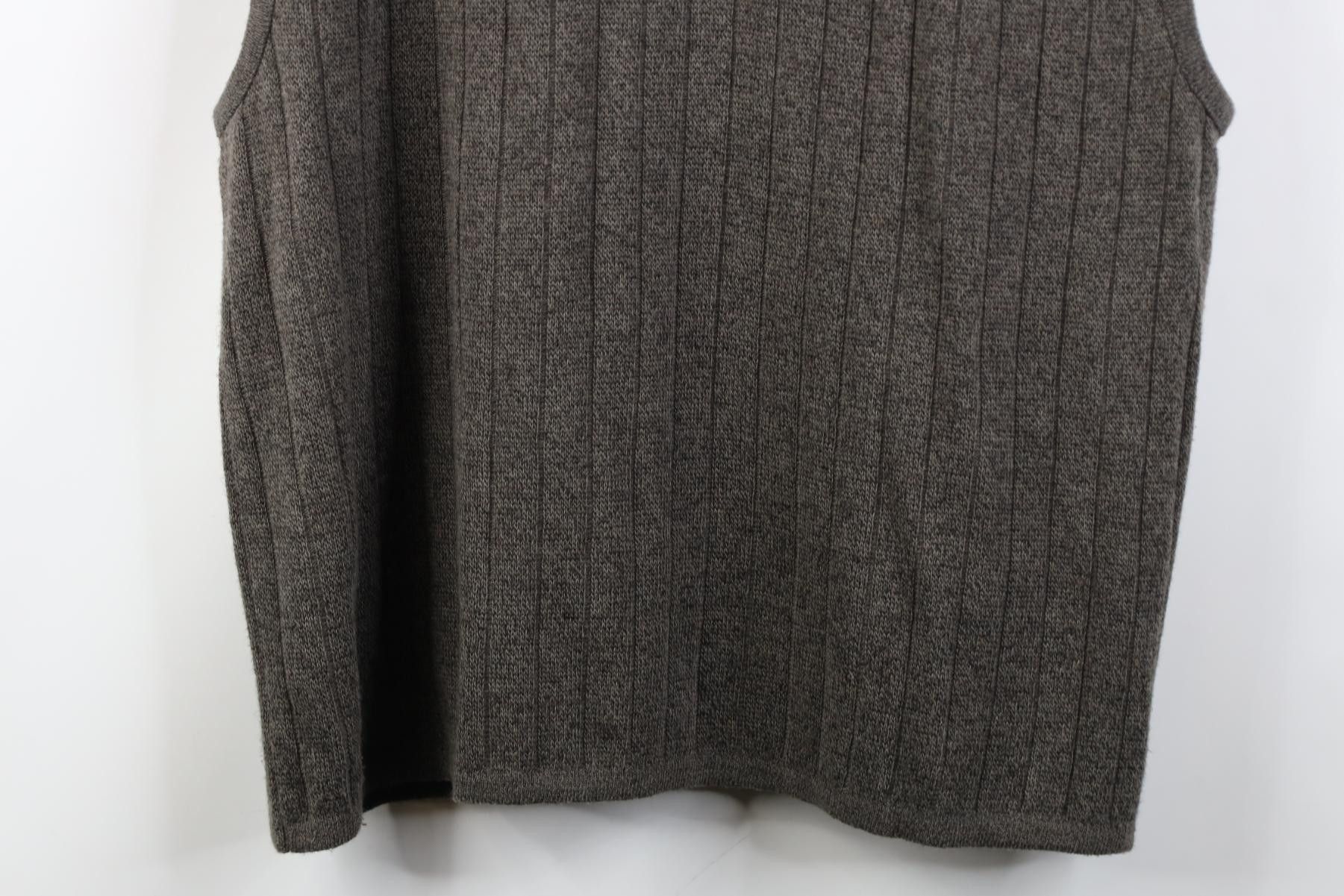Vintage Vintage 90s Streetwear Linen Blend Ribbed Knit Sweater Vest Size US L / EU 52-54 / 3 - 3 Thumbnail