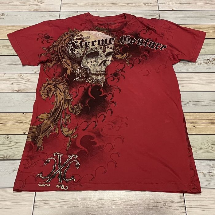 Ed Hardy Rare Xtreme Couture Wings Cross Tee Y2K Affliction Style | Grailed