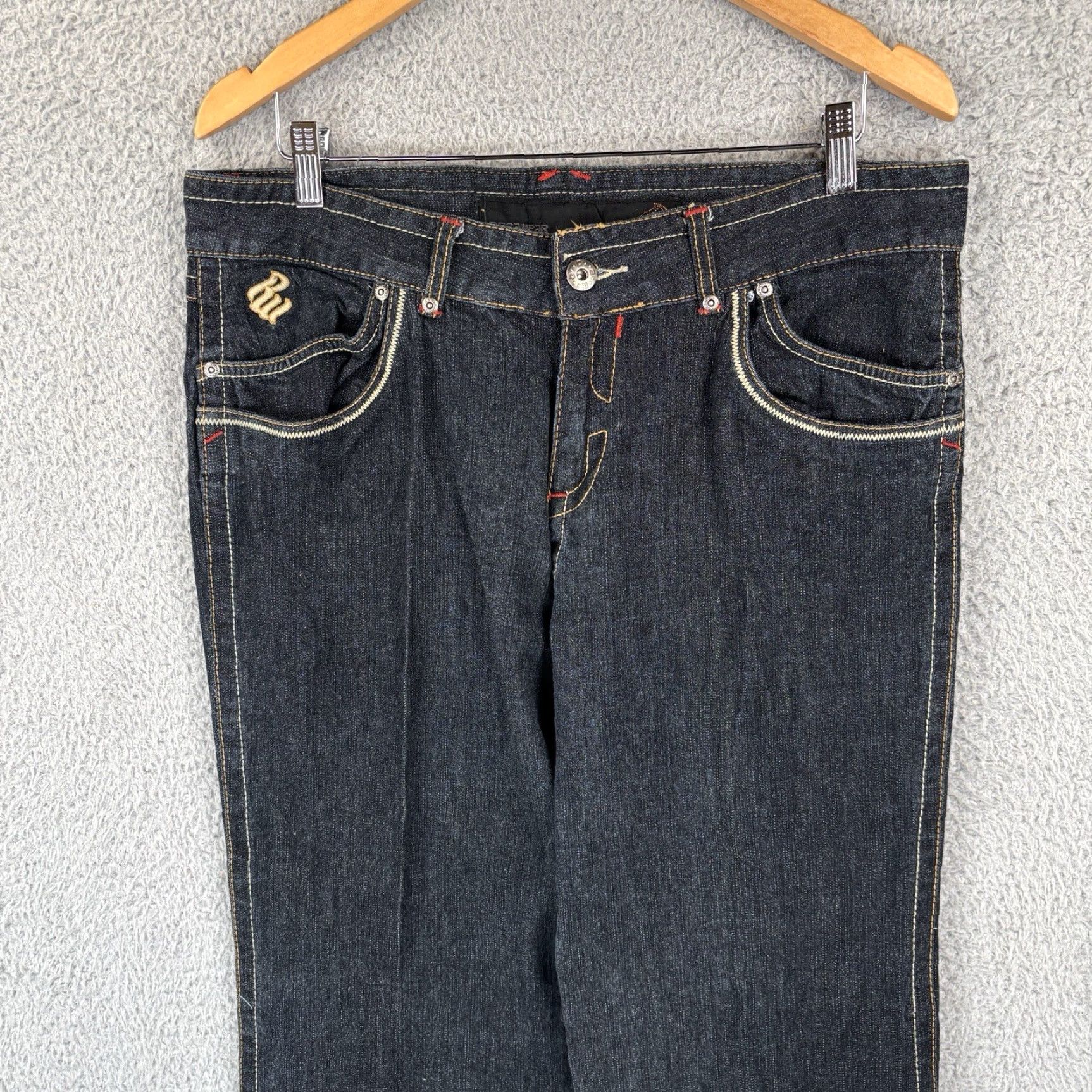Rocawear Rocawear Jeans Women's 16 Regular Wide-Leg 90s Hip Hop Grunge Denim Black 32in Inseam Baggy Y2K City Cars Retro 5-Pocket Size 25" / US 0 / IT 36 - 3 Thumbnail
