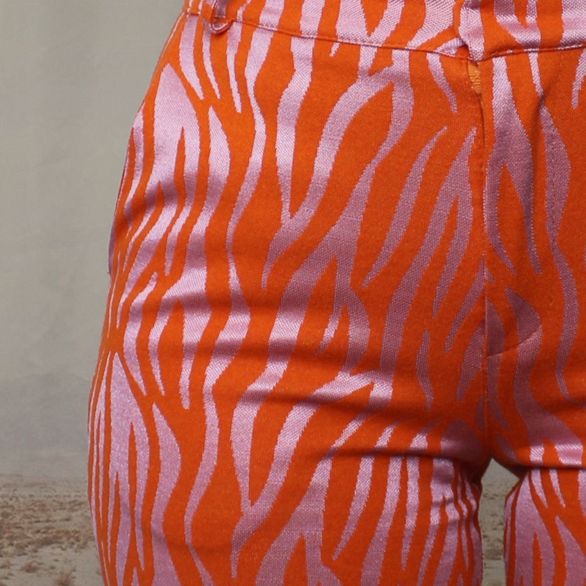 Other 🐯STRIPED ORANGE PANTS🐯 Size 28" / US 6 / IT 42 - 4 Thumbnail