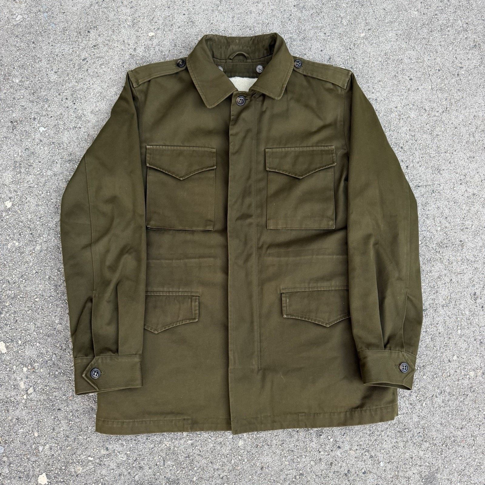A.P.C. APC M-1943 Olive Green Field Jacket Large US Army Military Size US L / EU 52-54 / 3 - 1 Thumbnail