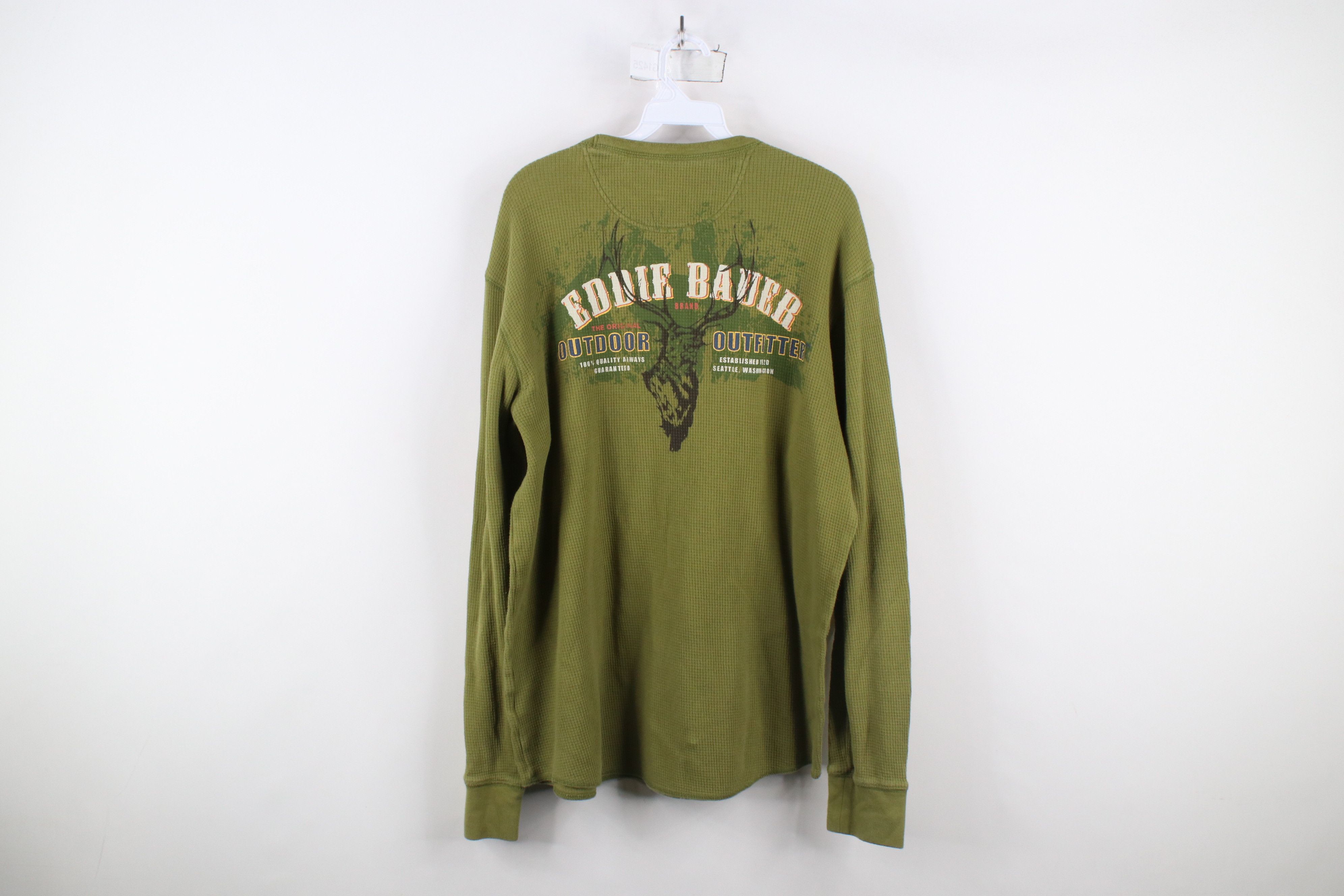 Eddie Bauer × Vintage Vintage Y2K Eddie Bauer Waffle Knit Long Sleeve T-Shirt Size US L / EU 52-54 / 3 - 10 Thumbnail