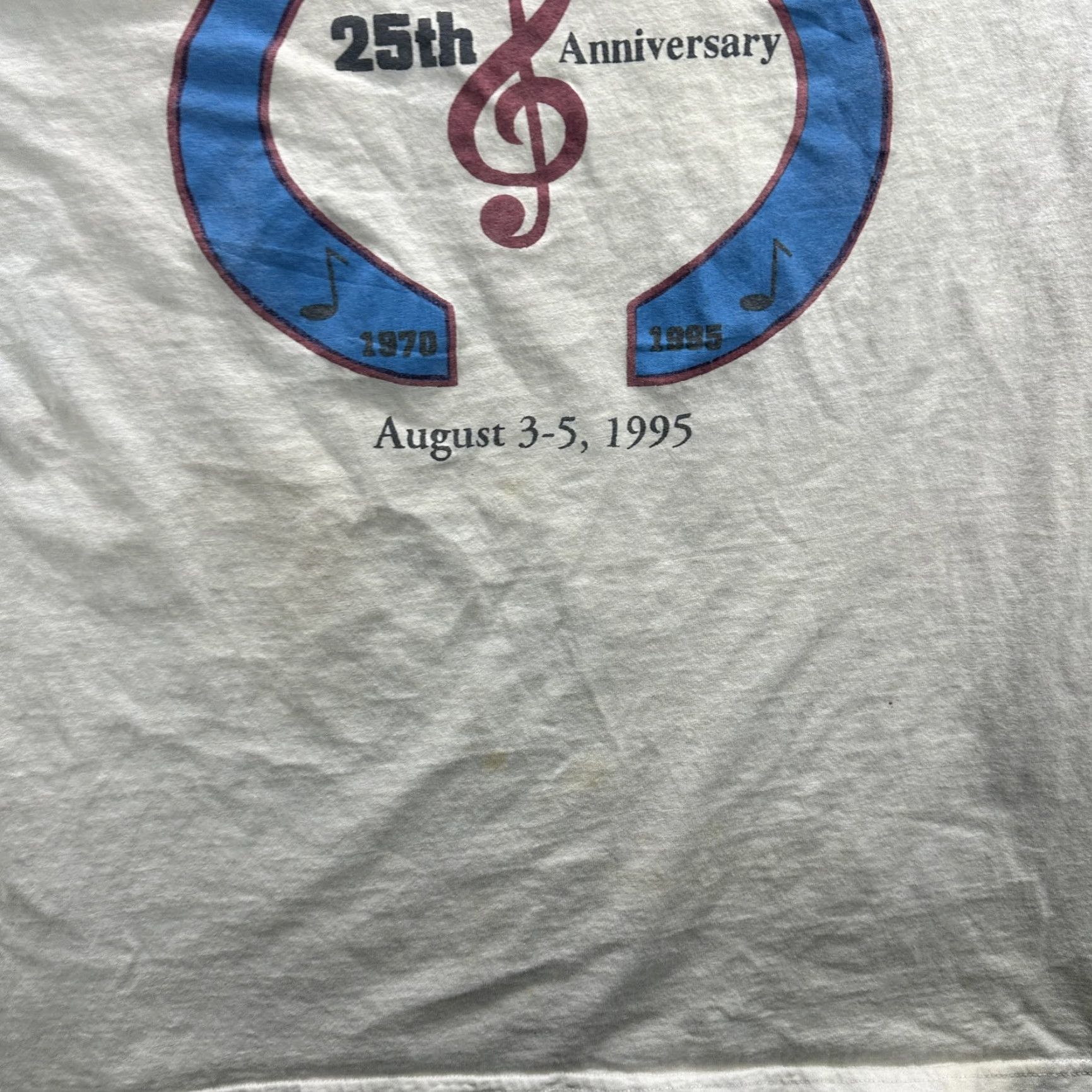 Fruit Of The Loom VINTAGE Lindennaires Reunion Shirt Mens Large White 25th Anniversary 1995 90s Music Size US L / EU 52-54 / 3 - 5 Thumbnail