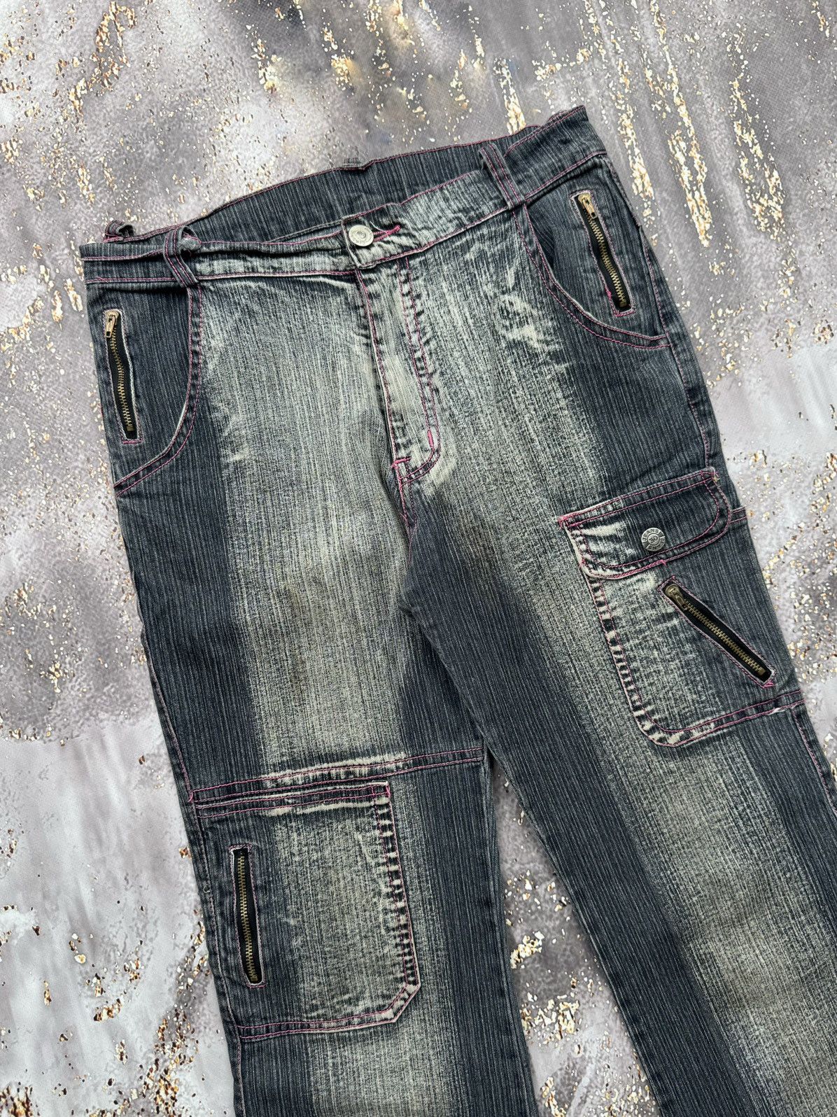 Vintage Vintage Cargo Flared Worn Jeans Size 26" / US 2 / IT 38 - 2 Thumbnail