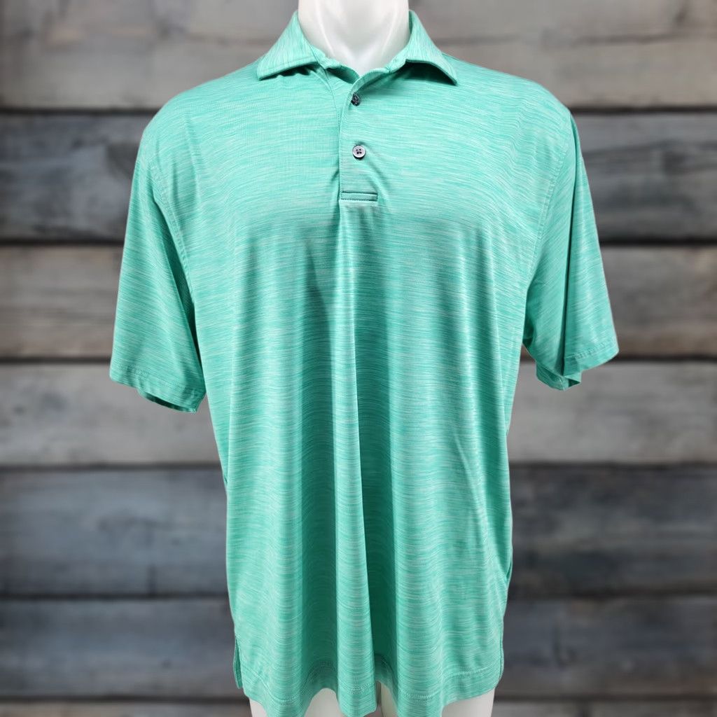 Footjoy FootJoy Polo Shirt Mens Large Golf Green Teal Short Sleeve Shirt Size US L / EU 52-54 / 3 - 1 Thumbnail