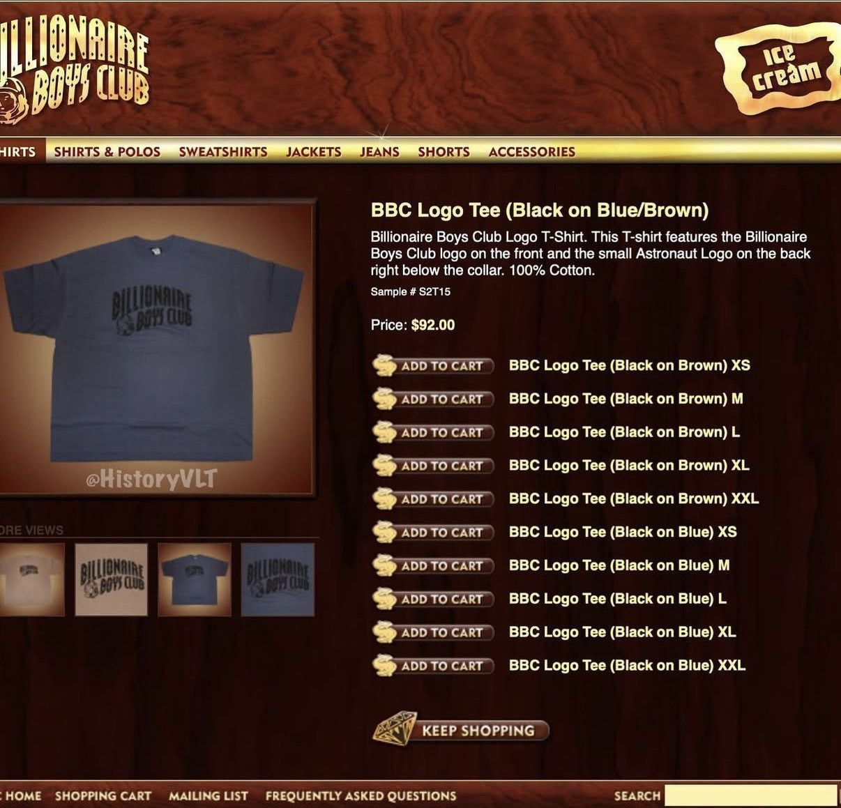 Billionaire Boys Club Vintage Season 2 BBC “Arch Logo Tee” Size US L / EU 52-54 / 3 - 7 Thumbnail