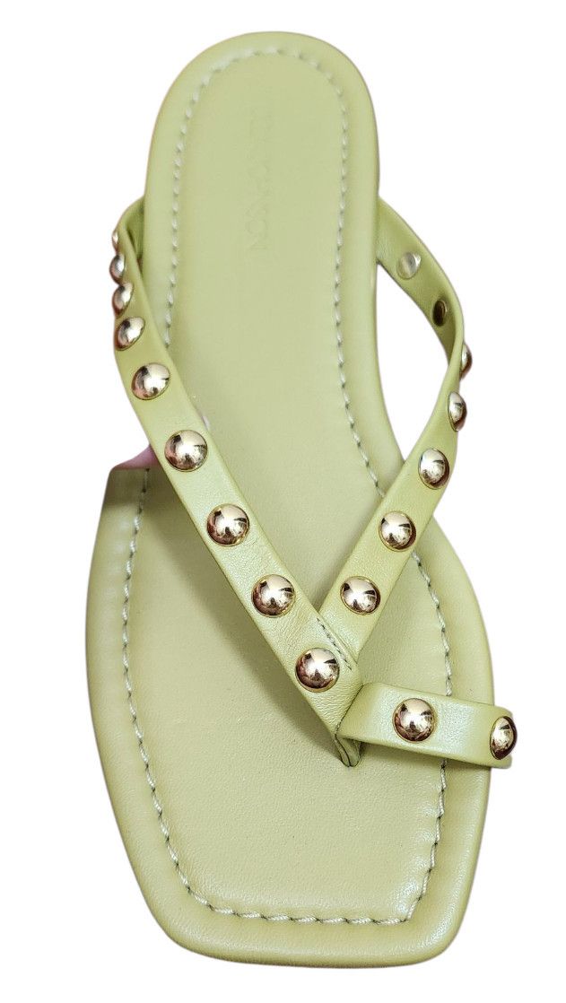 Ulla Johnson Ulla Johnson Olive Green Studded Sandals Square Toe Size US 9.5 / IT 39.5 - 5 Thumbnail