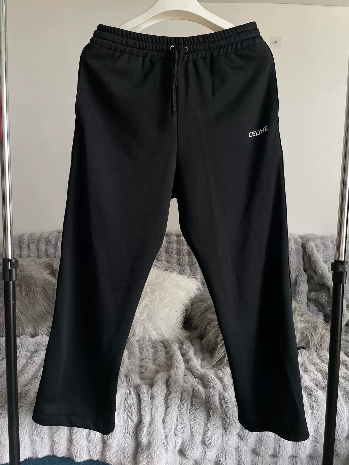 Celine Celine Striped Logo Casual Pants Size 26" / US 2 / IT 38 - 1 Thumbnail