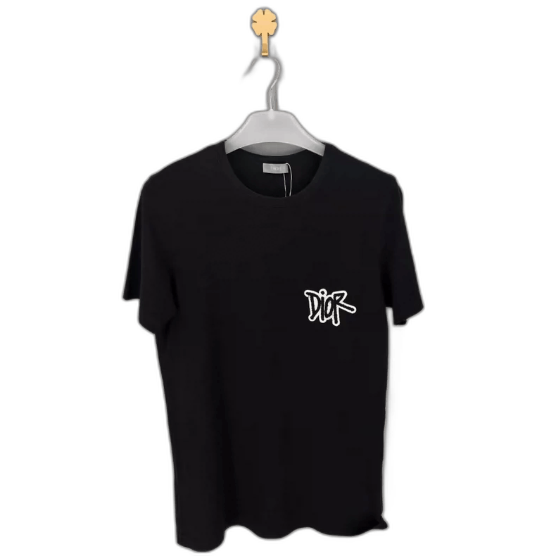 Dior dior x stussy black graphic t-shirt | Grailed