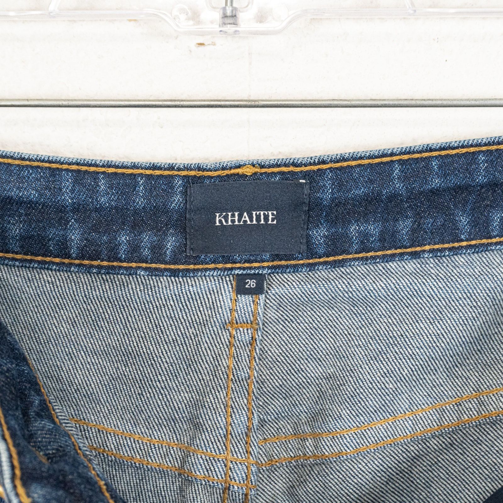 KHAITE Khaite Benny Cropped Flare Raw Denim Jeans size 26 Size 26" / US 2 / IT 38 - 3 Thumbnail
