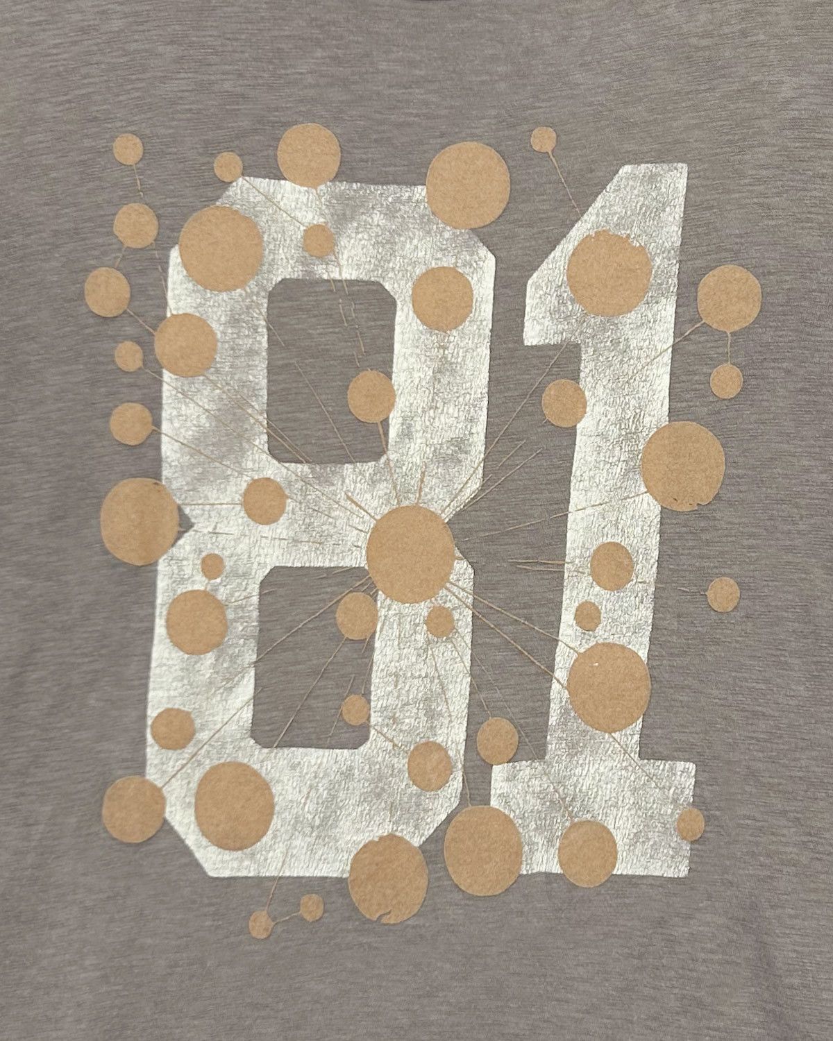 Undercover Undercover, AW11 Flocked Print Varsity T-Shirt Size US L / EU 52-54 / 3 - 3 Thumbnail