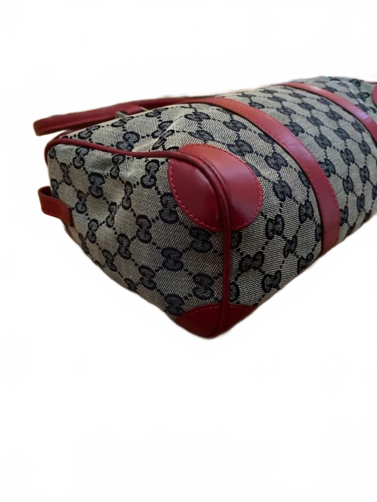 Gucci Gucci - Monogram Canvas and Red Leather Handbag Size ONE SIZE - 2 Thumbnail
