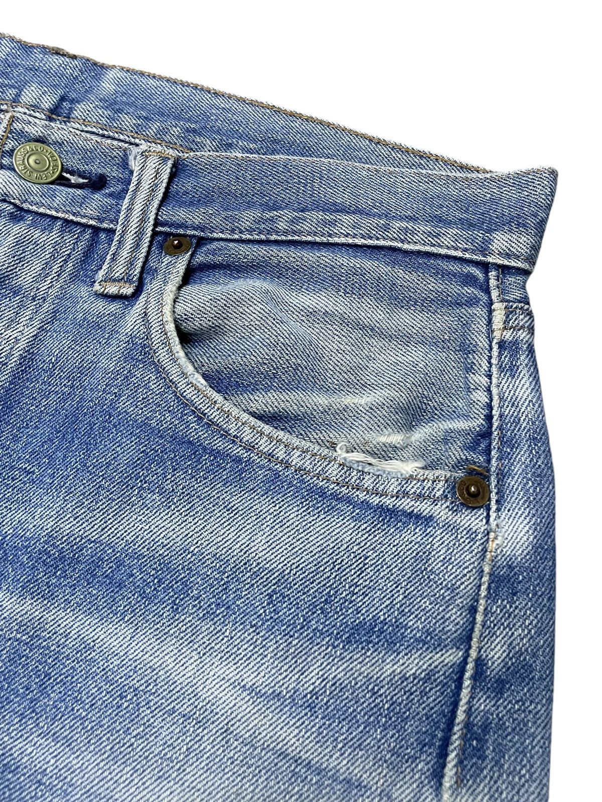 Levi's 60s Levis 501 Rindem Blank R Selvedge Top Button #6 Jeans Size US 30 / EU 46 - 11 Thumbnail