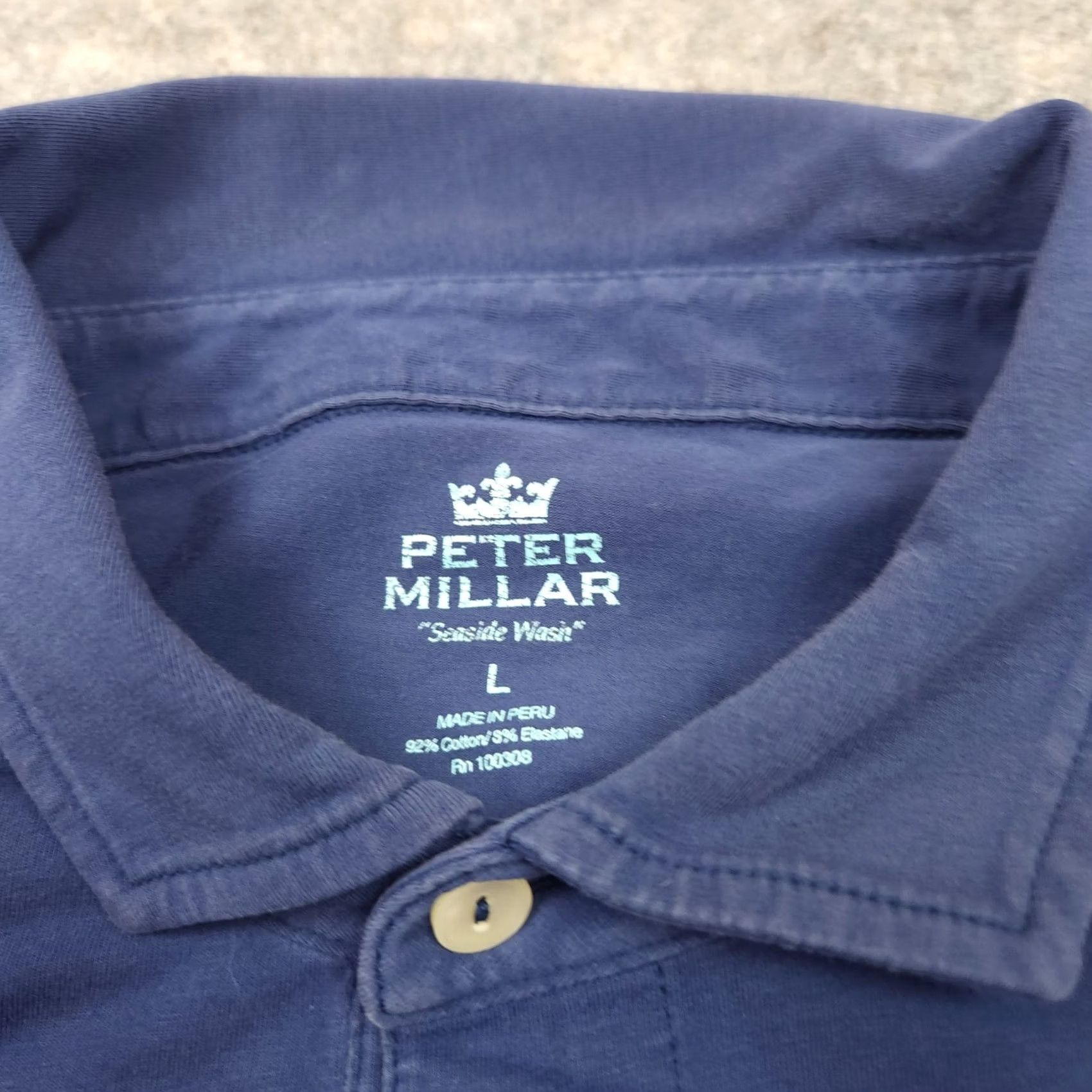 Peter Millar VINTAGE Peter Millar Seaside Wash Polo Shirt Mens Large Blue Logo Golf 90s Theme Mens Size US L / EU 52-54 / 3 - 5 Thumbnail