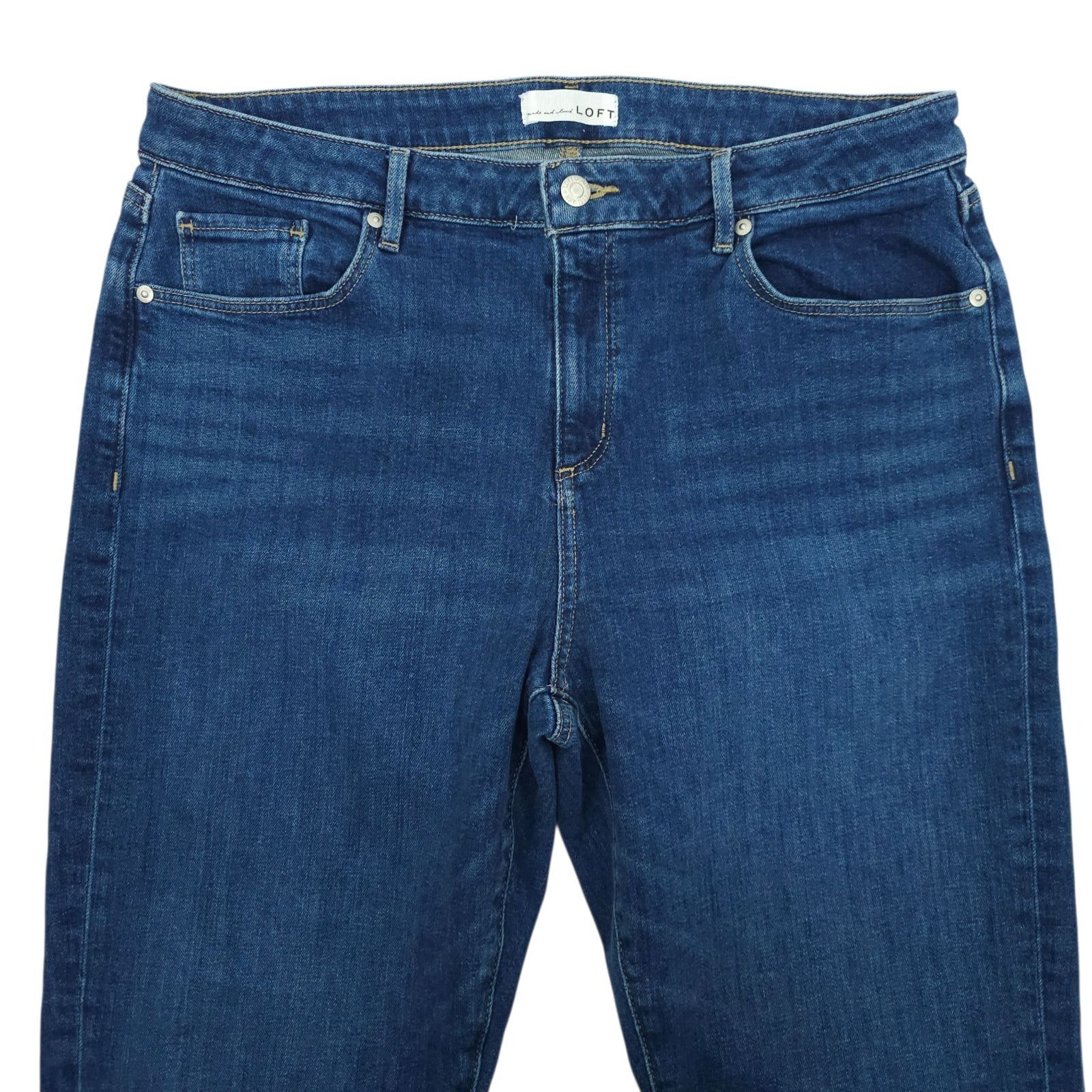 Loft Loft Curvy Super Soft Girlfriend Jeans 14 High Waisted Denim Size 36" / US 14 / IT 50 - 10 Thumbnail