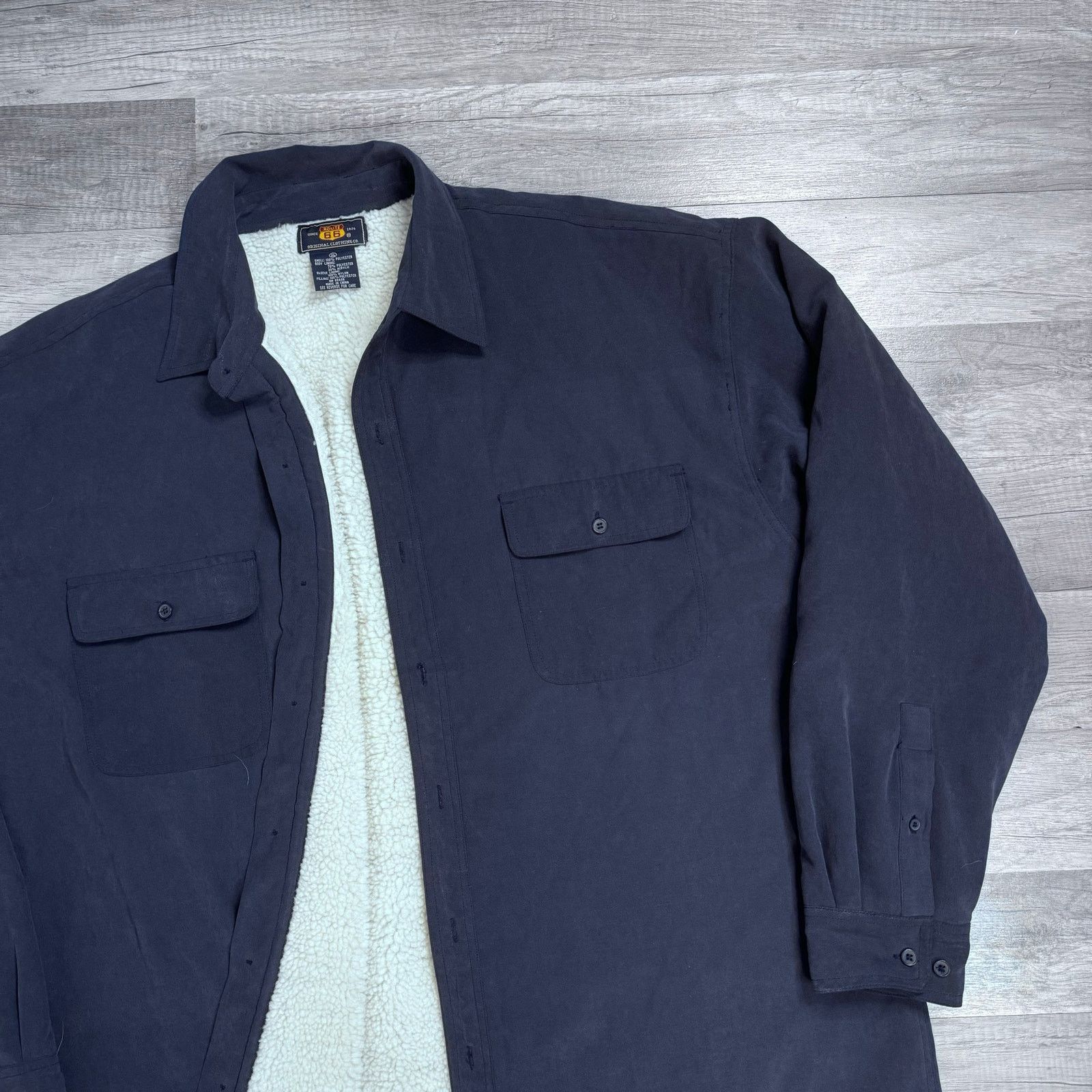 Vintage Vintage 90s Navy Barn Chore Coat jacket Sherpa Lined Size US XL / EU 56 / 4 - 7 Thumbnail