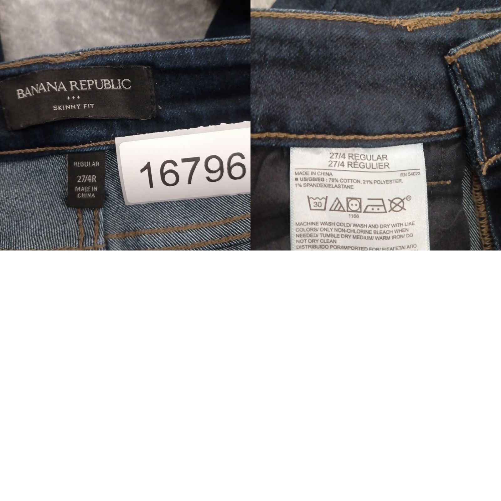 Banana Republic Banana Republic Jeans Skinny Womens Size 2 Blue Dark Wash Denim 28x30 Size 26" / US 2 / IT 38 - 8 Thumbnail
