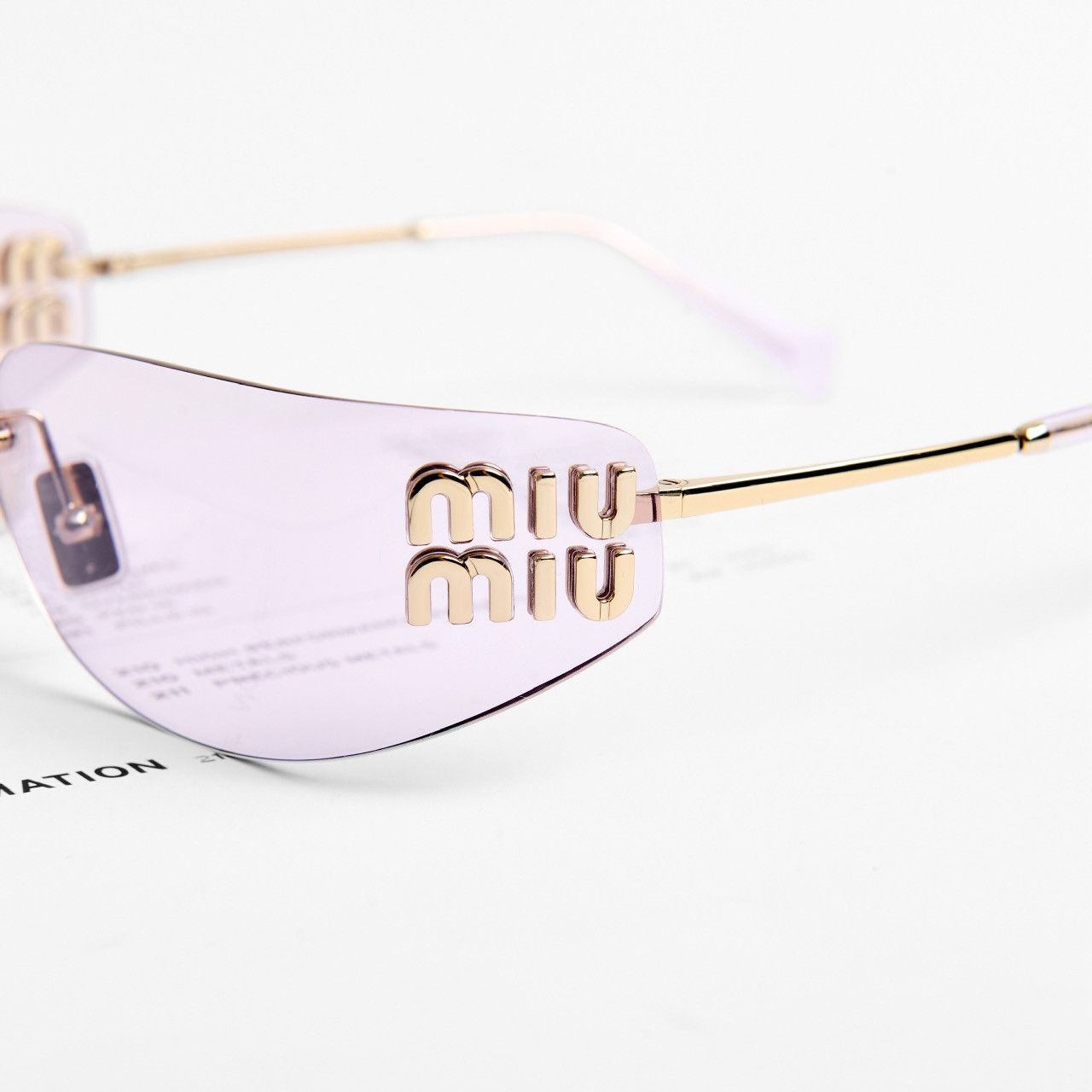 Miu Miu MIU MIU 0MU A51S ZVN90O SUNGLASSES Size ONE SIZE - 3 Thumbnail