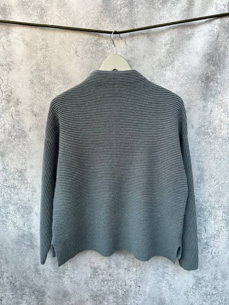 Designer × Reiss Reiss Lila Ribbed High Neck Sweater Relaxed Striped Jumper Size M / US 6-8 / IT 42-44 - 4 Thumbnail
