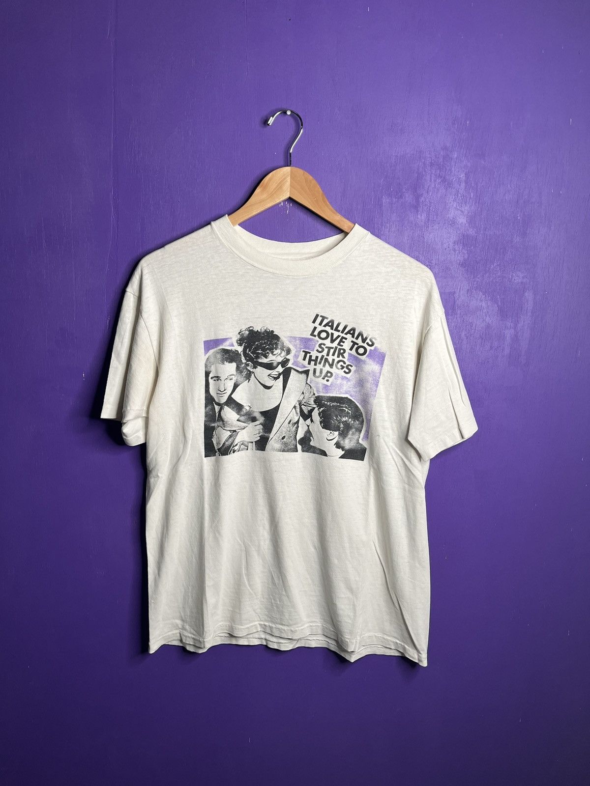 Vintage Vintage 80s Italians love to stir things up t-shirt Size US M / EU 48-50 / 2 - 1 Thumbnail