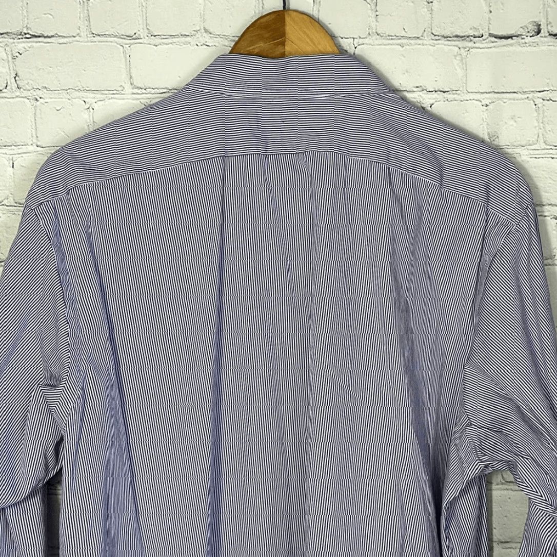 Ralph Lauren Polo Ralph Lauren Andrew Classic Fit Shirt Striped Purple White Cotton 16.5 Multicolor Mens Long Sleeve Button-Up Shirt Size US XL / EU 56 / 4 - 5 Thumbnail