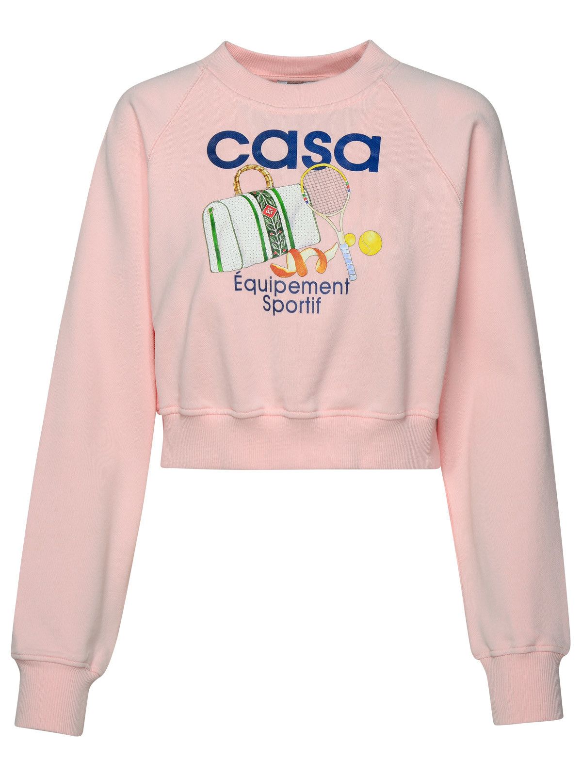 image of Casablanca 'equipement Sportif' Pink Organic Cotton Sweatshirt, Women's (Size Medium)