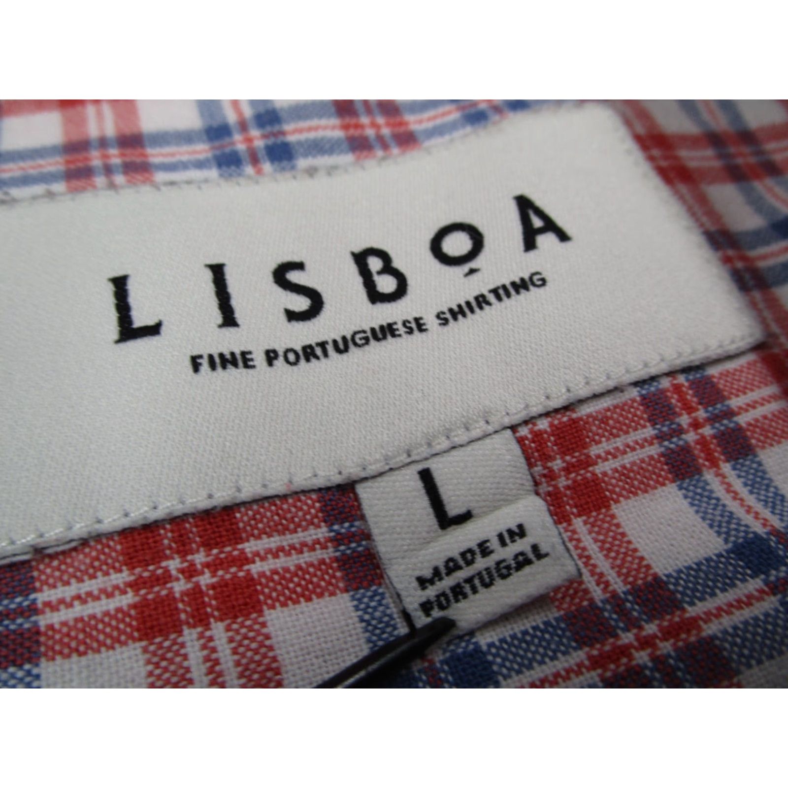 Vintage Lisboa Shirt Mens Large Red Check Button-Up Long Sleeve Twill Casual Workwear Button-Down Collared Cotton 100% Portugal Classic Men Size L Size US L / EU 52-54 / 3 - 3 Thumbnail