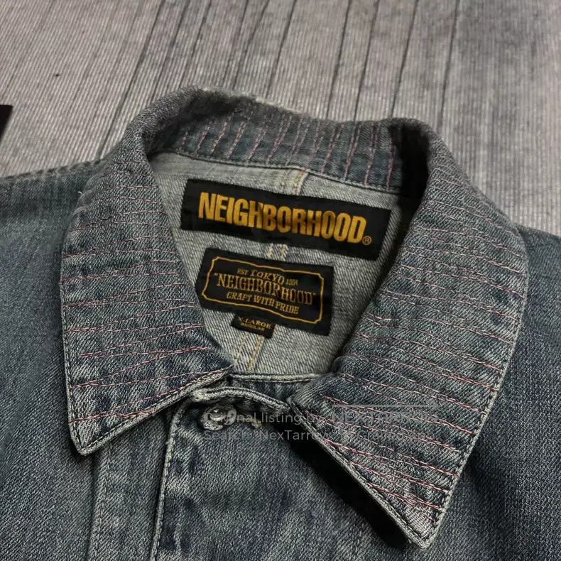 Neighborhood Neighborhood Rusty Stain Splattered Washed Denim Jacket Size US XL / EU 56 / 4 - 4 Thumbnail