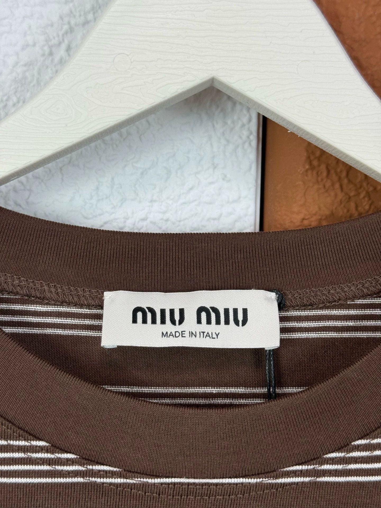 Miu Miu MIU MIU Striped Short-Sleeve T-Shirt New Size L Size L / US 10 / IT 46 - 5 Thumbnail
