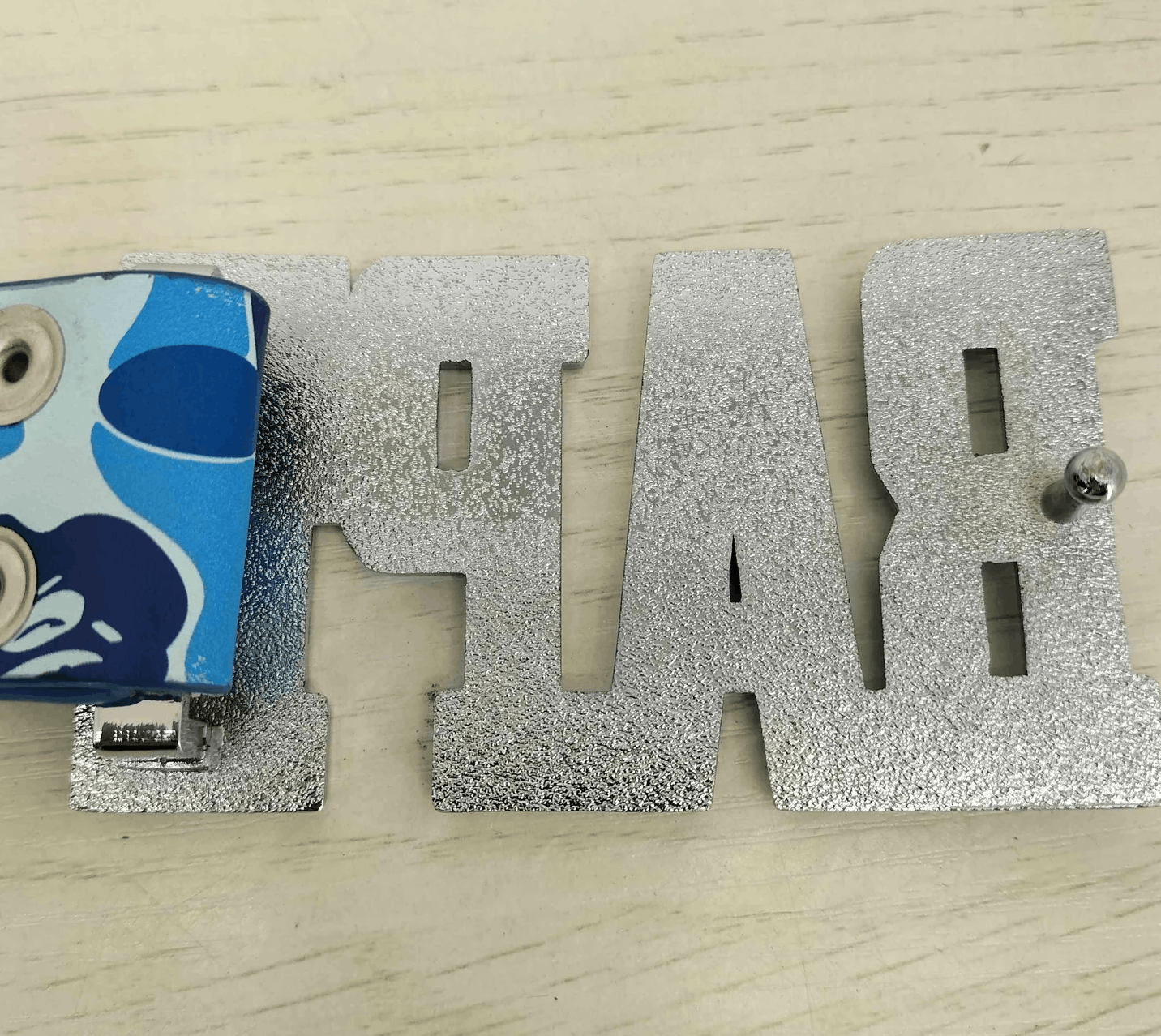 Bape BAPE 24aw ABC BLUE COMO Swarovski stone LETHER BELT L Size 36 - 5 Thumbnail
