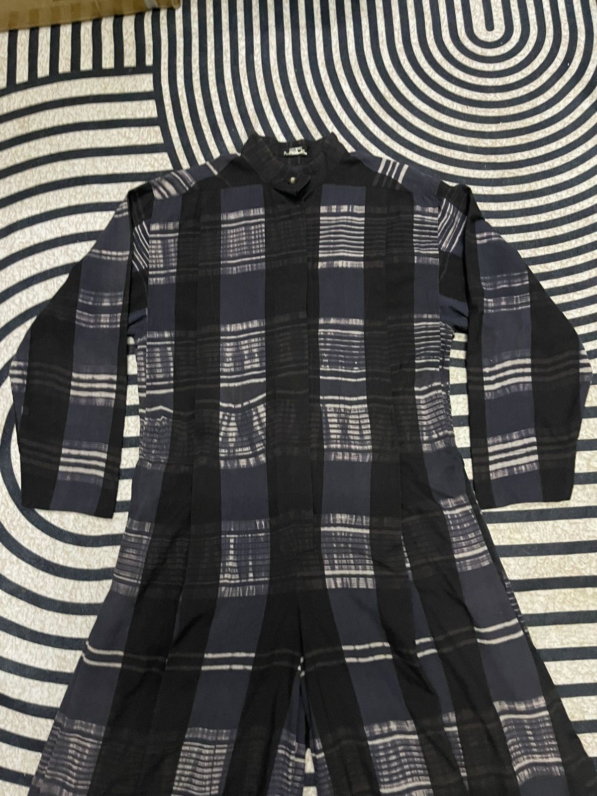 Issey Miyake 80s ISSEY MIYAKE PERMANENTE PLAID PATTERN JUMPSUITS RARE Size US M / EU 48-50 / 2 - 4 Thumbnail