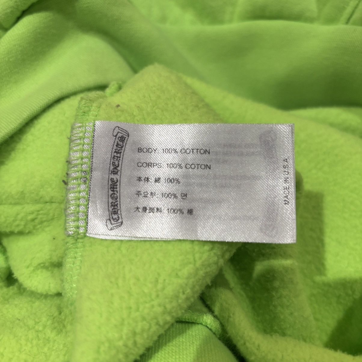 Chrome Hearts Chrome Hearts Miami Music Week Exclusive Neon Green Hoodie Size US XS / EU 42 / 0 - 7 Thumbnail