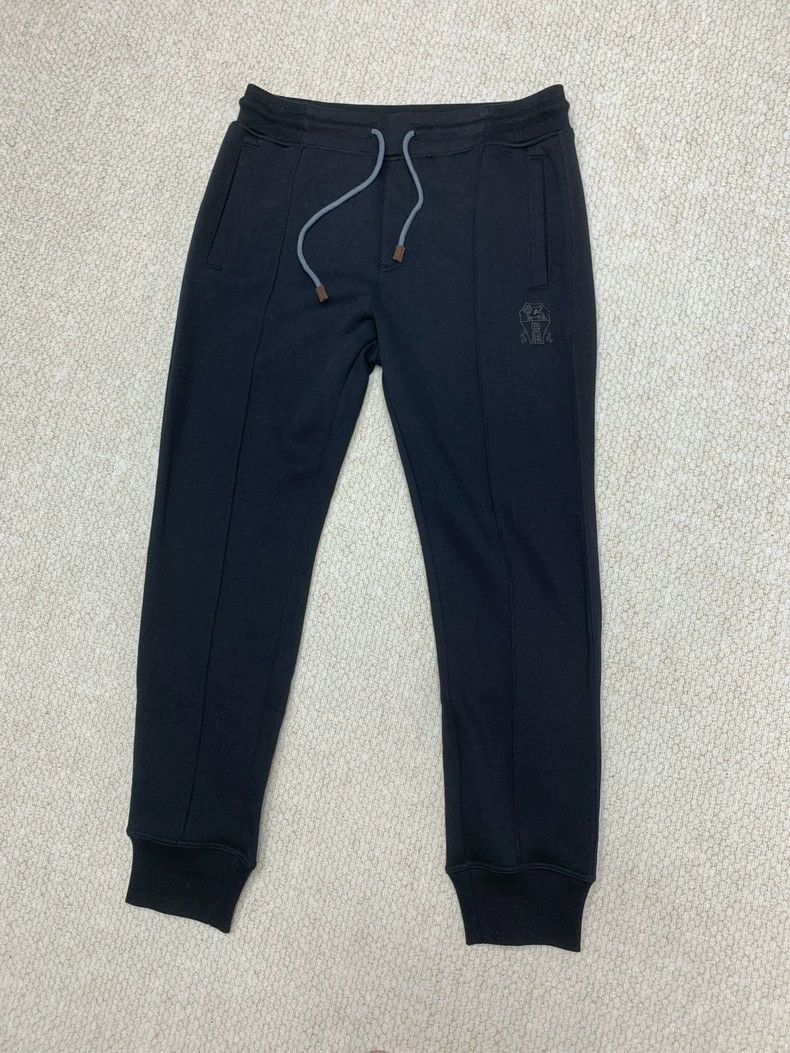 Brunello Cucinelli Brunello Cucinelli Men's Cotton Sweatpants - dmc Size US 38 / EU 54 - 1 Thumbnail