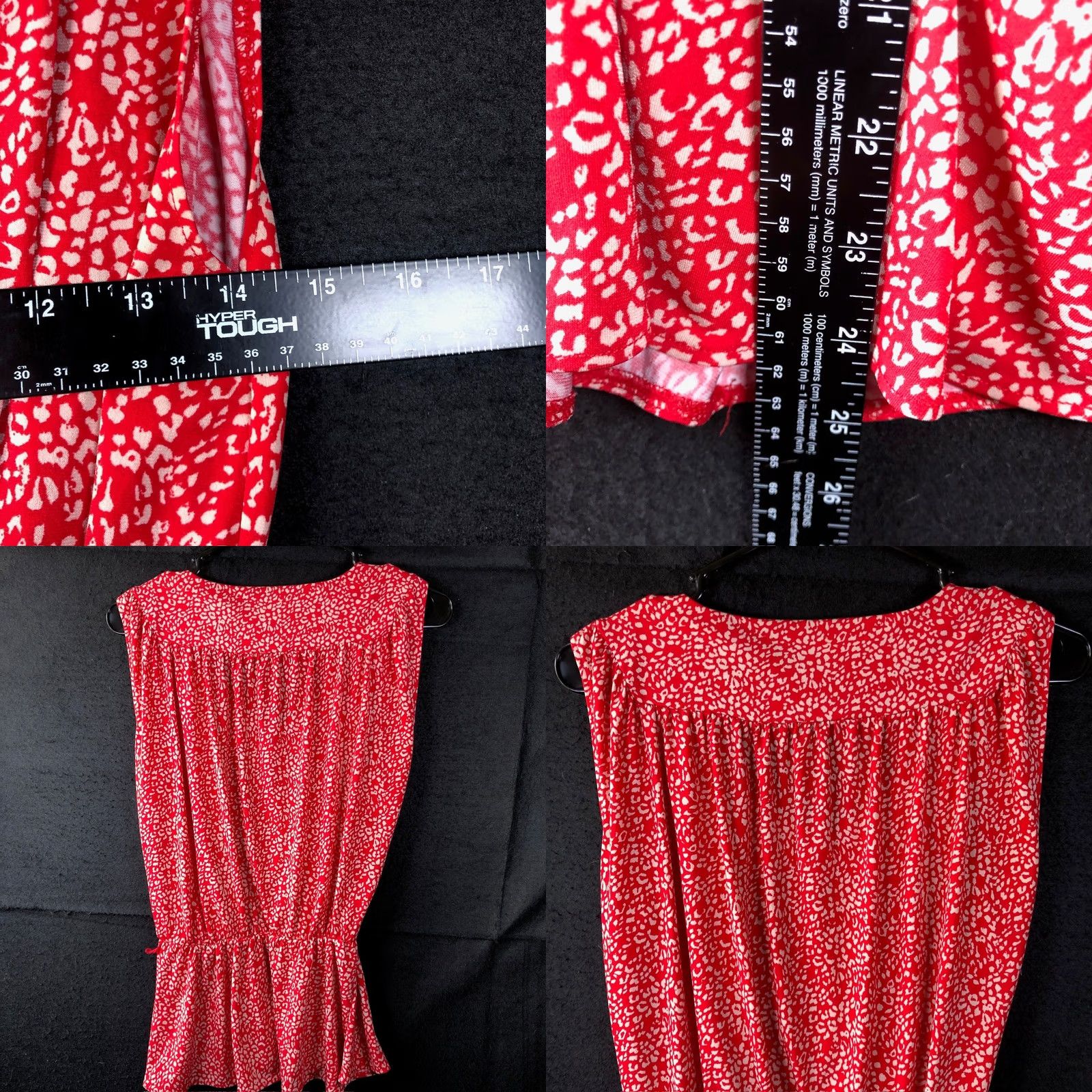 Banana Republic Banana Republic Womens Blouse Red Tan Short Sleeve Wrap Stretch Small Blouse Size S / US 4 / IT 40 - 8 Thumbnail