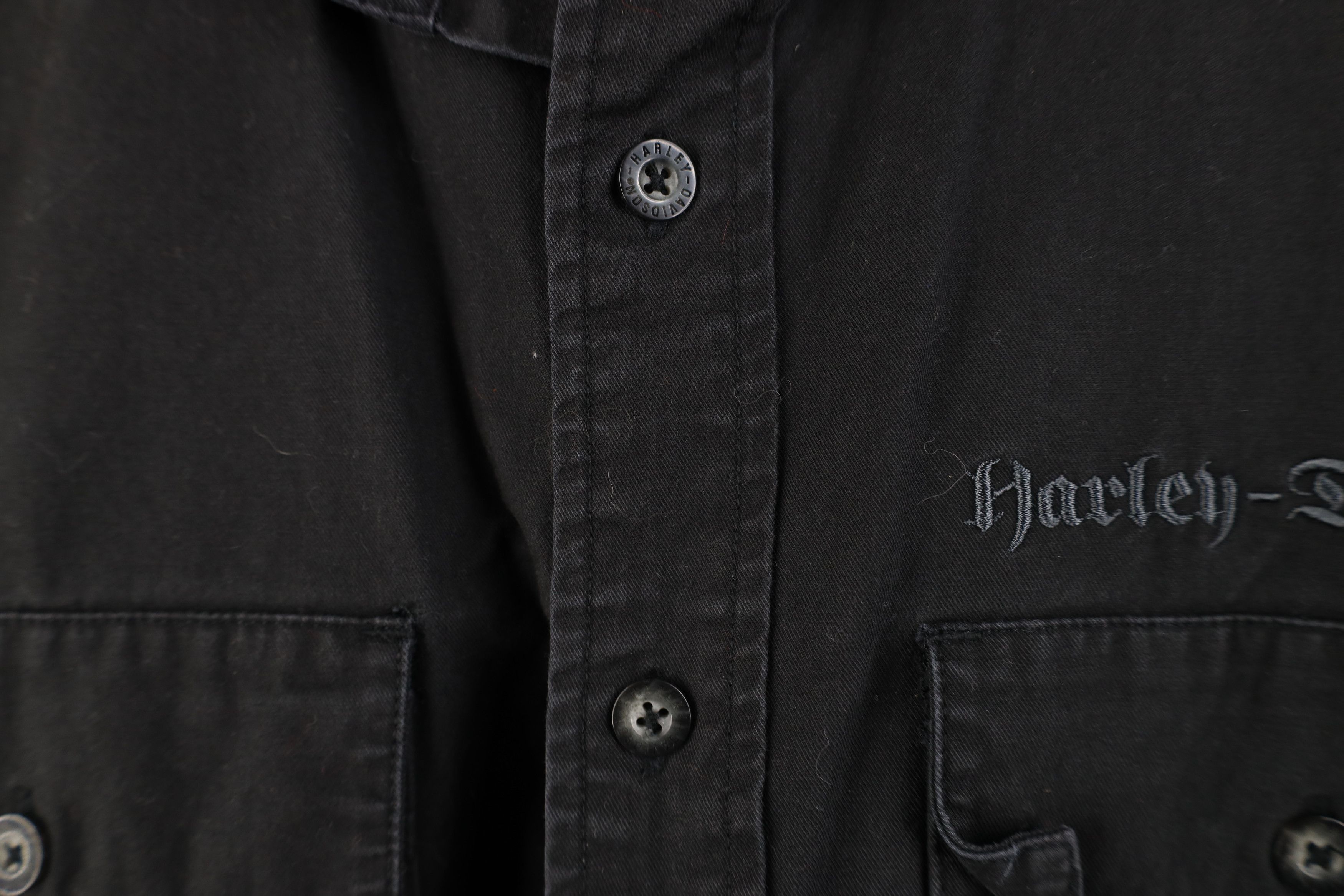 Harley Davidson Vintage Harley Davidson Spell Out Collared Button Shirt Size US M / EU 48-50 / 2 - 8 Thumbnail