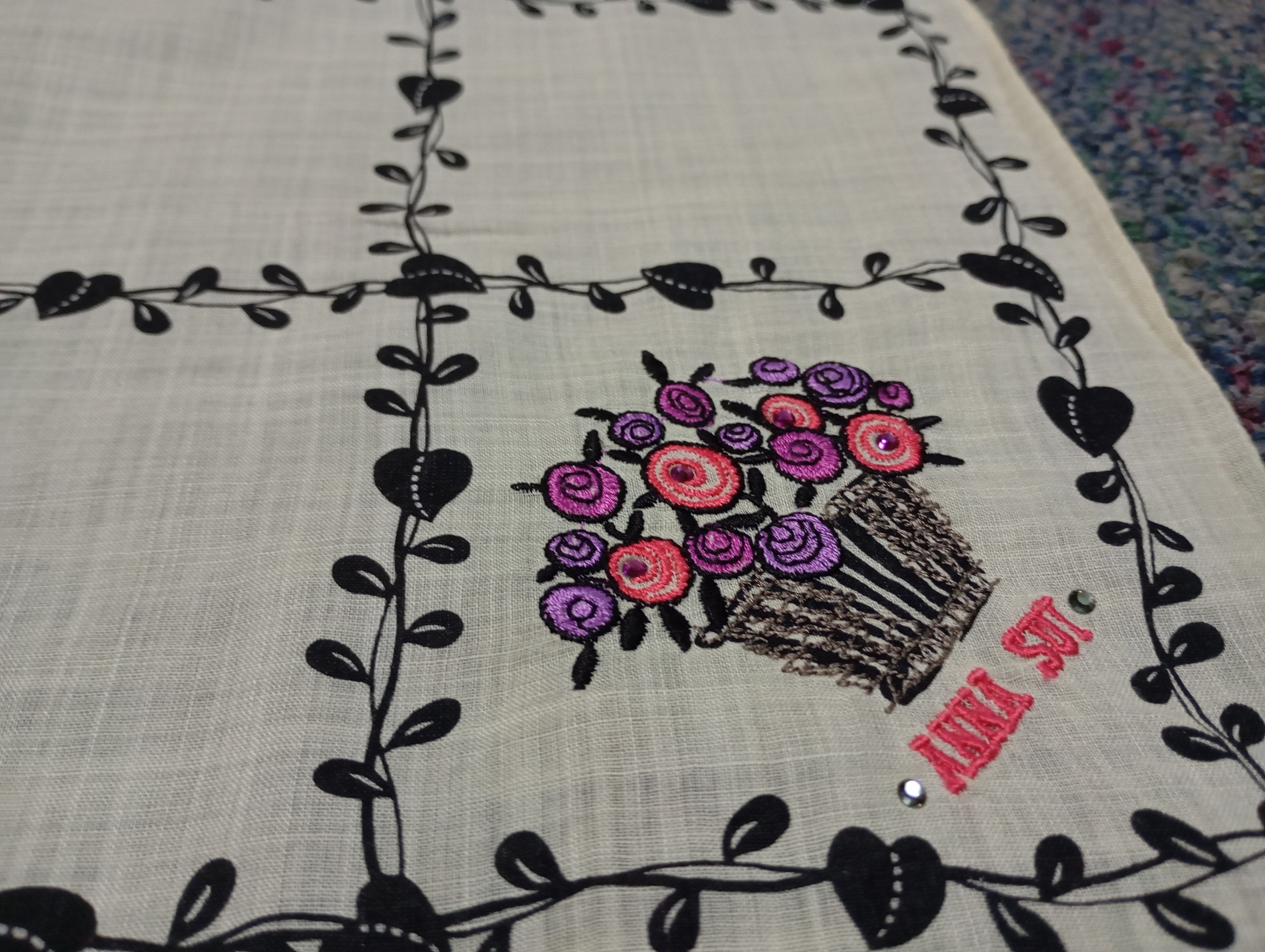 Anna Sui Handkerchief Pocket Square Scarf