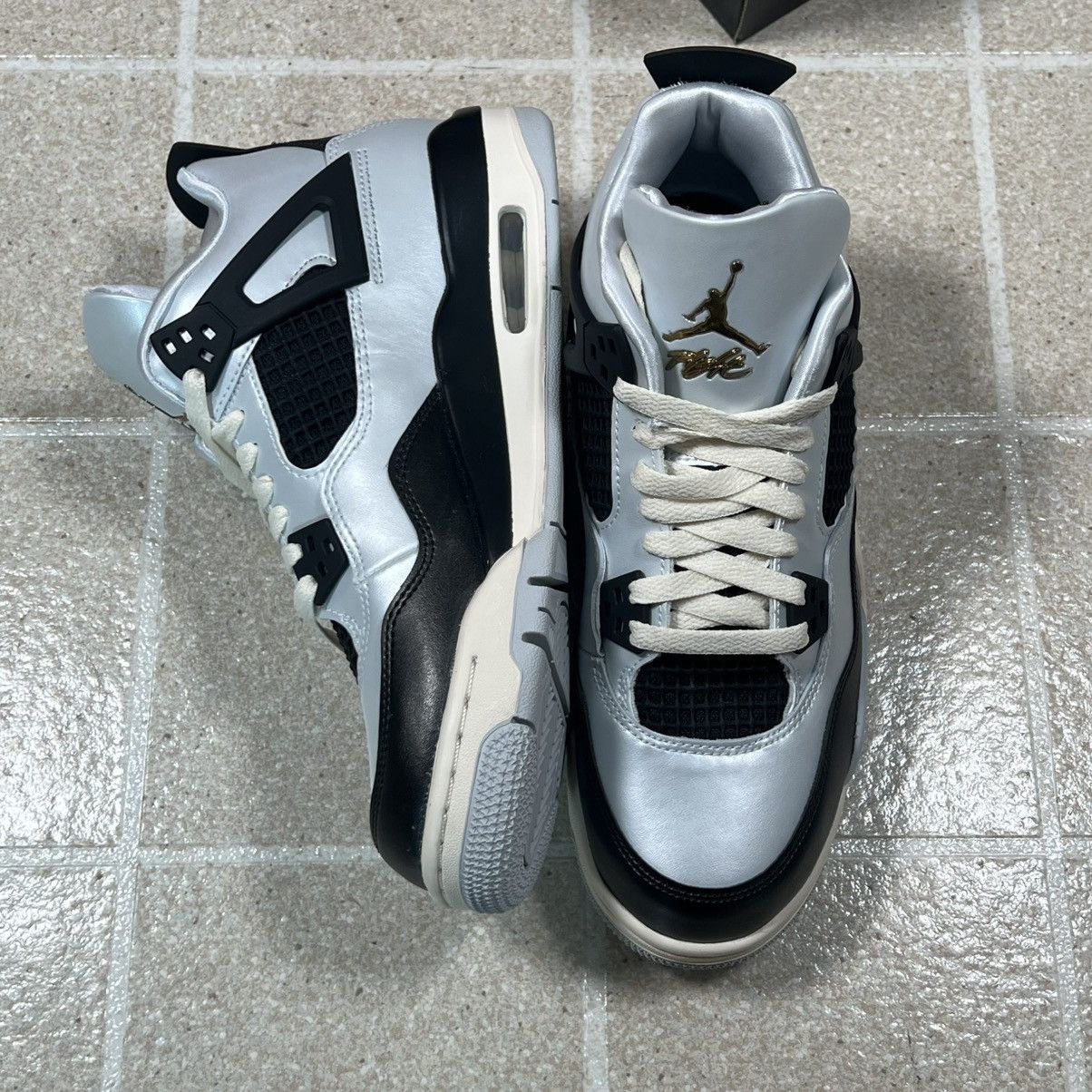 Jordan Brand × Nike Air Jordan 4 Retro GS Pure Platinum Metallic Gold Shoes 7y Size US 8.5 / IT 38.5 - 4 Thumbnail