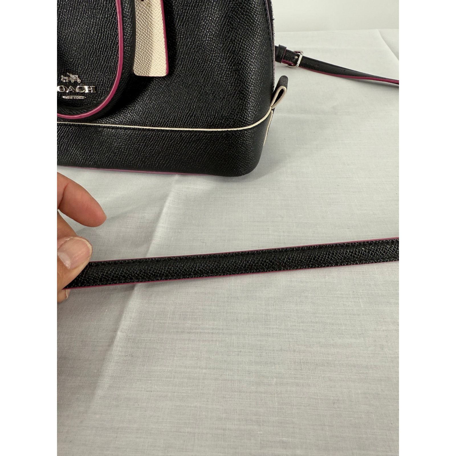 Coach Coach Mini Sierra Satchel F13310 Black Multi Edgepaint Size ONE SIZE - 19 Thumbnail