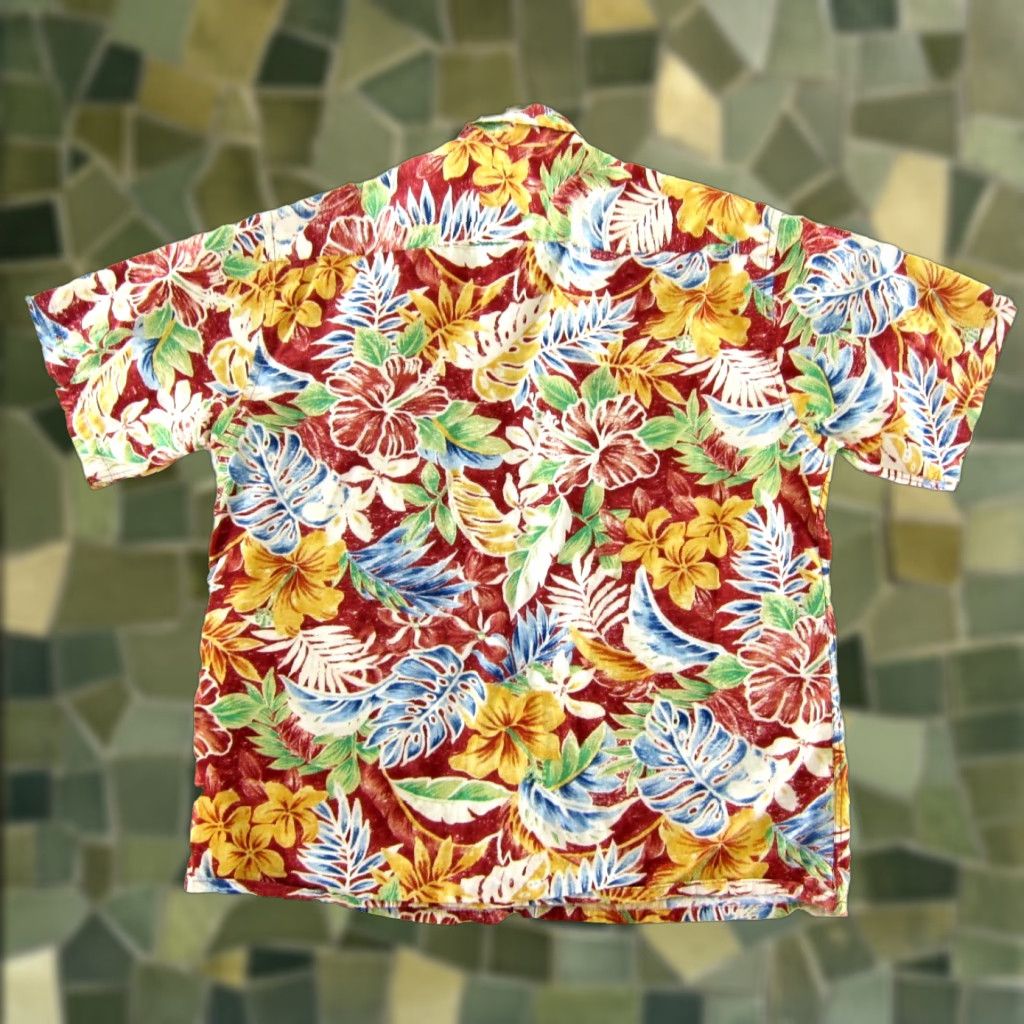 Pierre Cardin VTG Pierre Cardin Cotton Red Floral Button Up Short Sleeve Hawaiian Shirt Men XL Size US XL / EU 56 / 4 - 1 Thumbnail