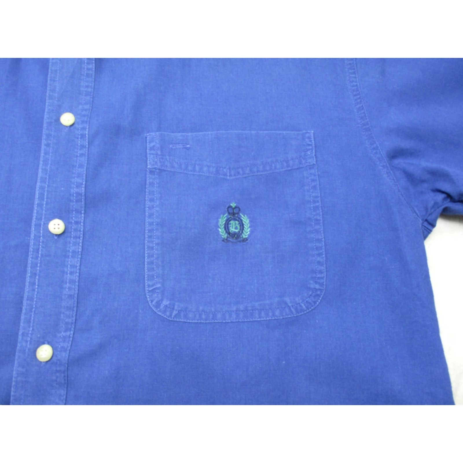 Bugle Boy VINTAGE Bugle Boy Shirt Mens L Large Button Up Oxford Blue Cotton EUC Size US L / EU 52-54 / 3 - 7 Thumbnail