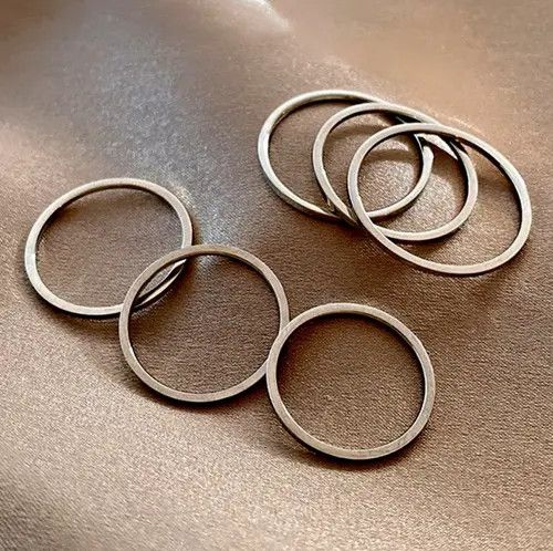 Vintage Retro Rare Stainless Steel Tiny Finger's Rings Size ONE SIZE - 3 Thumbnail