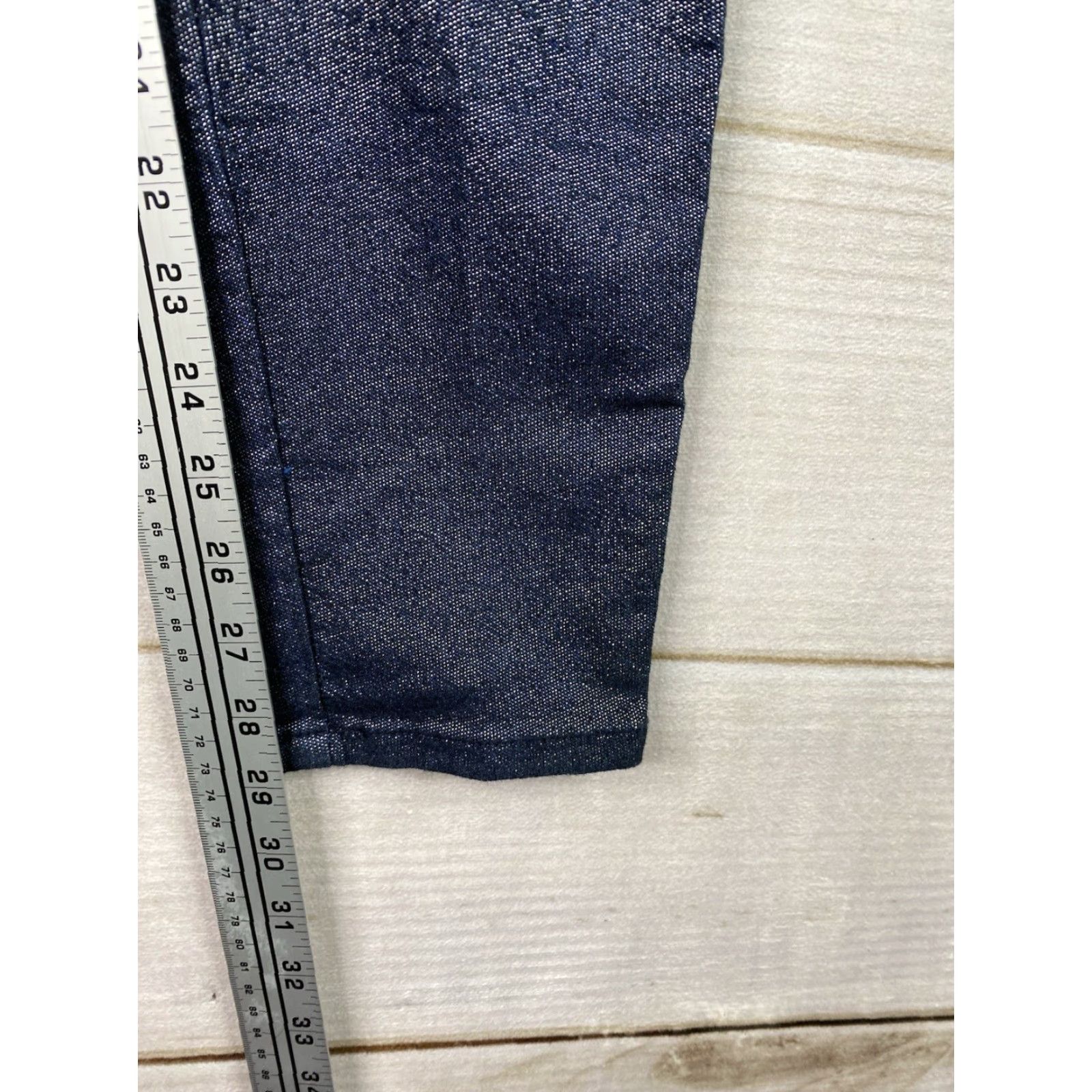 Guess VINTAGE GUESS Jeans Brittney Legging Womens 28 Blue Sparkly Stretch Skinny Glitter Denim Tie? Size 28" / US 6 / IT 42 - 6 Thumbnail