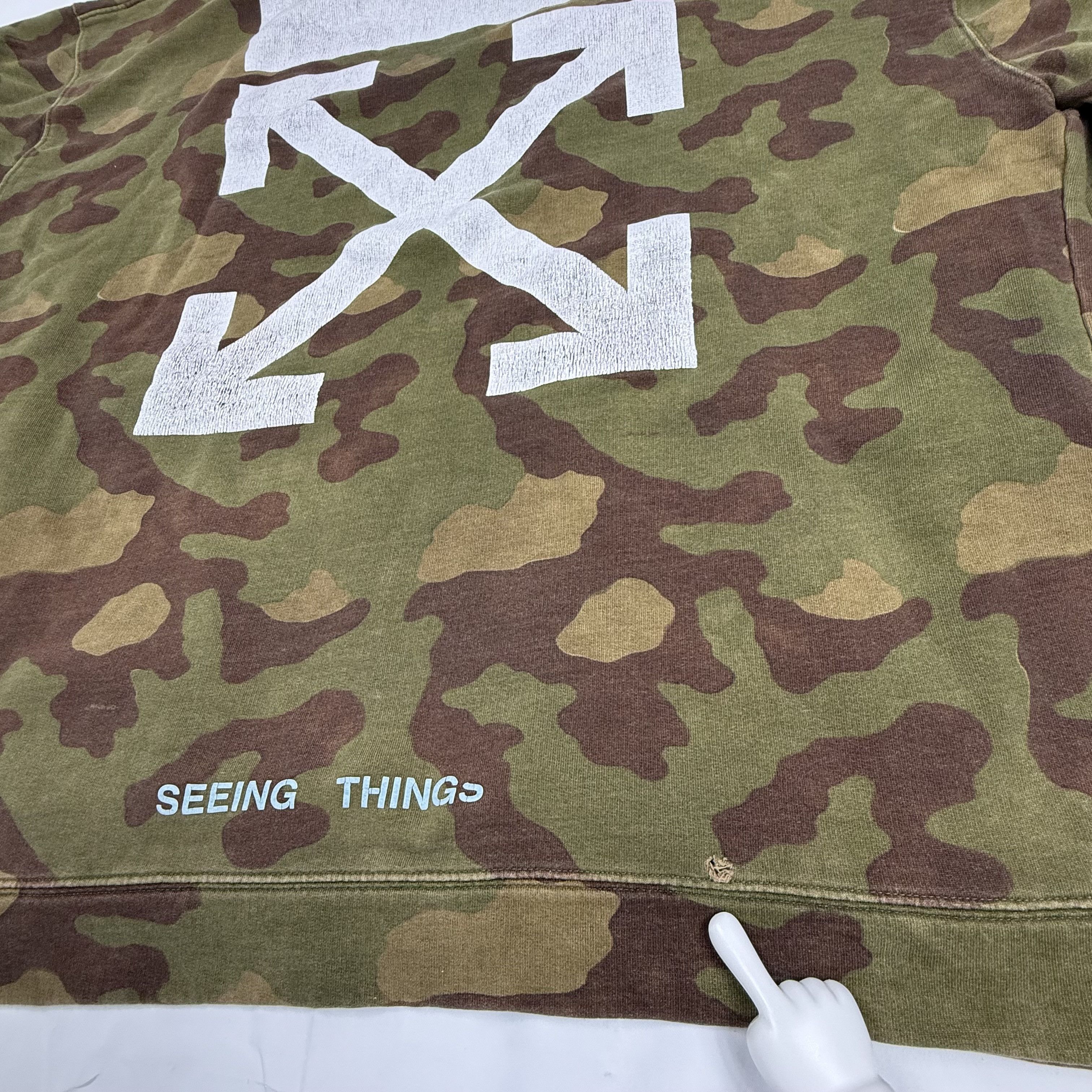 Off-White Off-White Seeing Things Camo Hoodie XXL Size US XXL / EU 58 / 5 - 9 Thumbnail