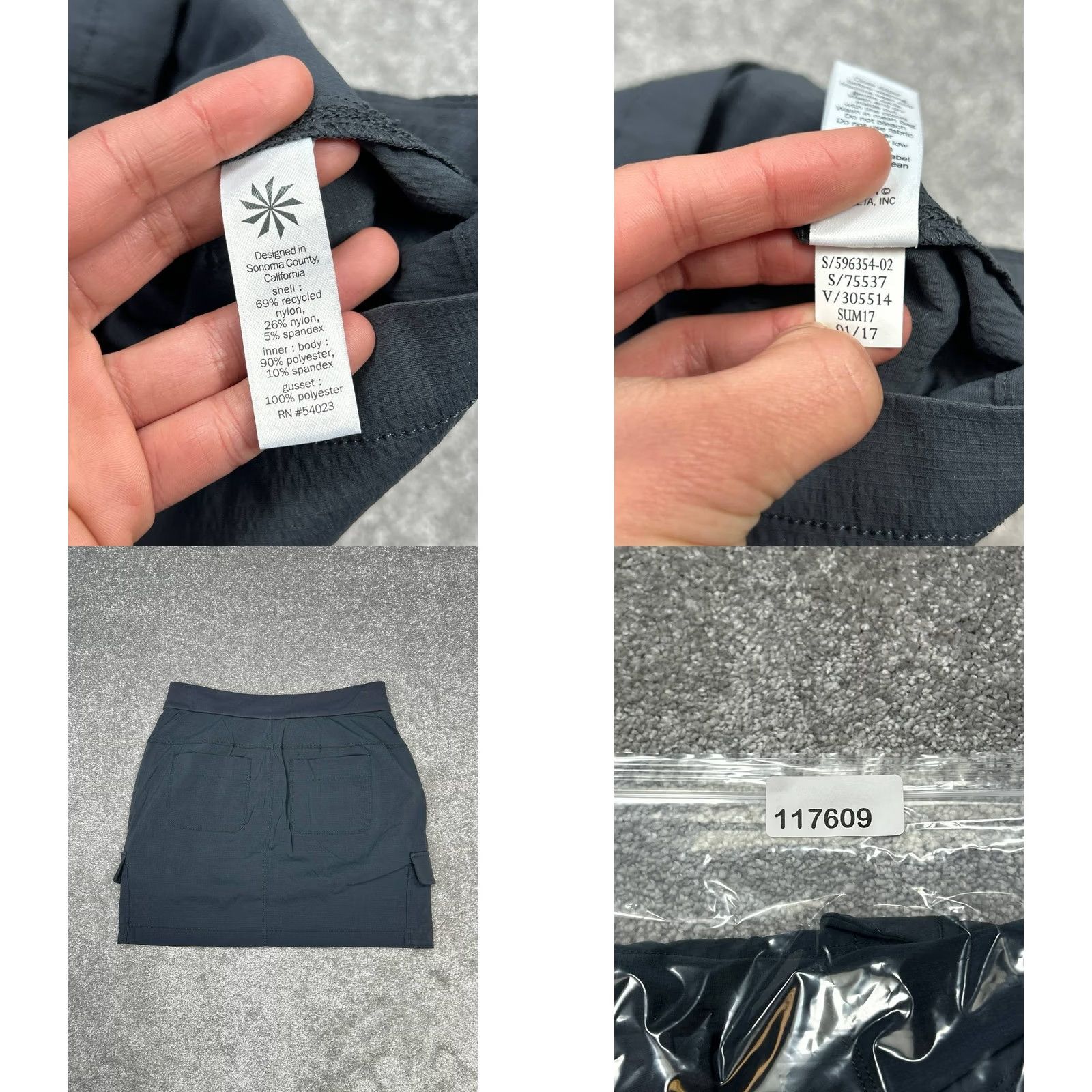 Athleta Athleta Skort Women's 6 Gray Nylon Stretch Cargo Activewear Shirt? Size 28" / US 6 / IT 42 - 8 Thumbnail