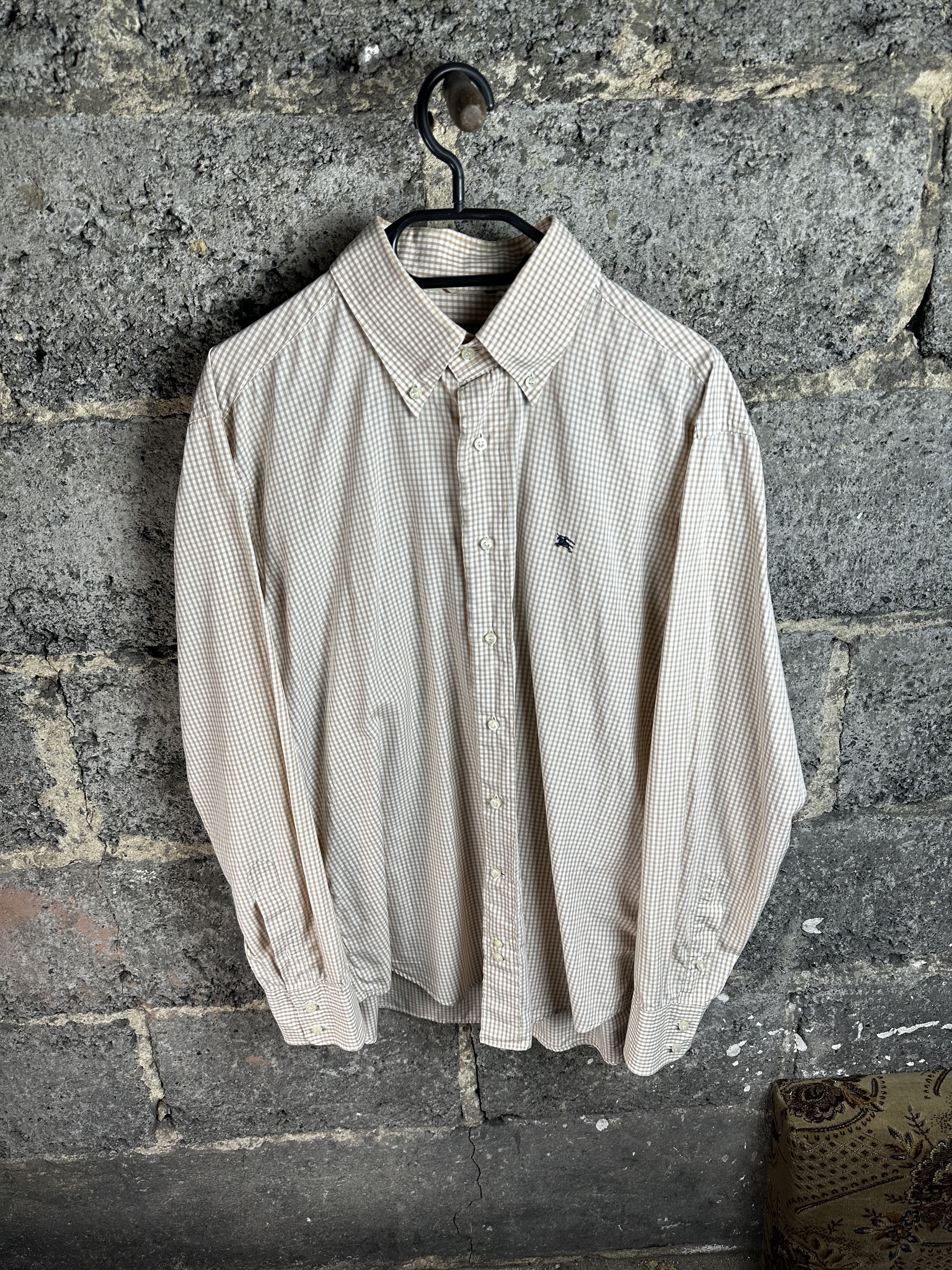 Burberry Burberry Checked Logo Button Up Shirt Size US XL / EU 56 / 4 - 1 Thumbnail