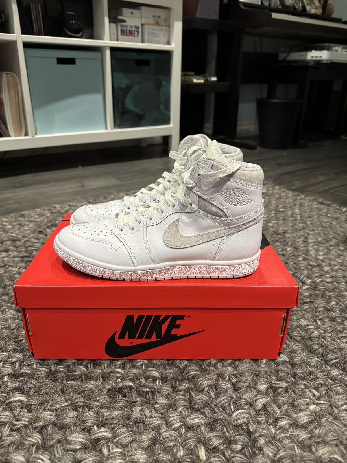 Jordan Brand × Nike AJ 1 85 Hi Neutral Gray Size US 8.5 / EU 41-42 - 4 Thumbnail
