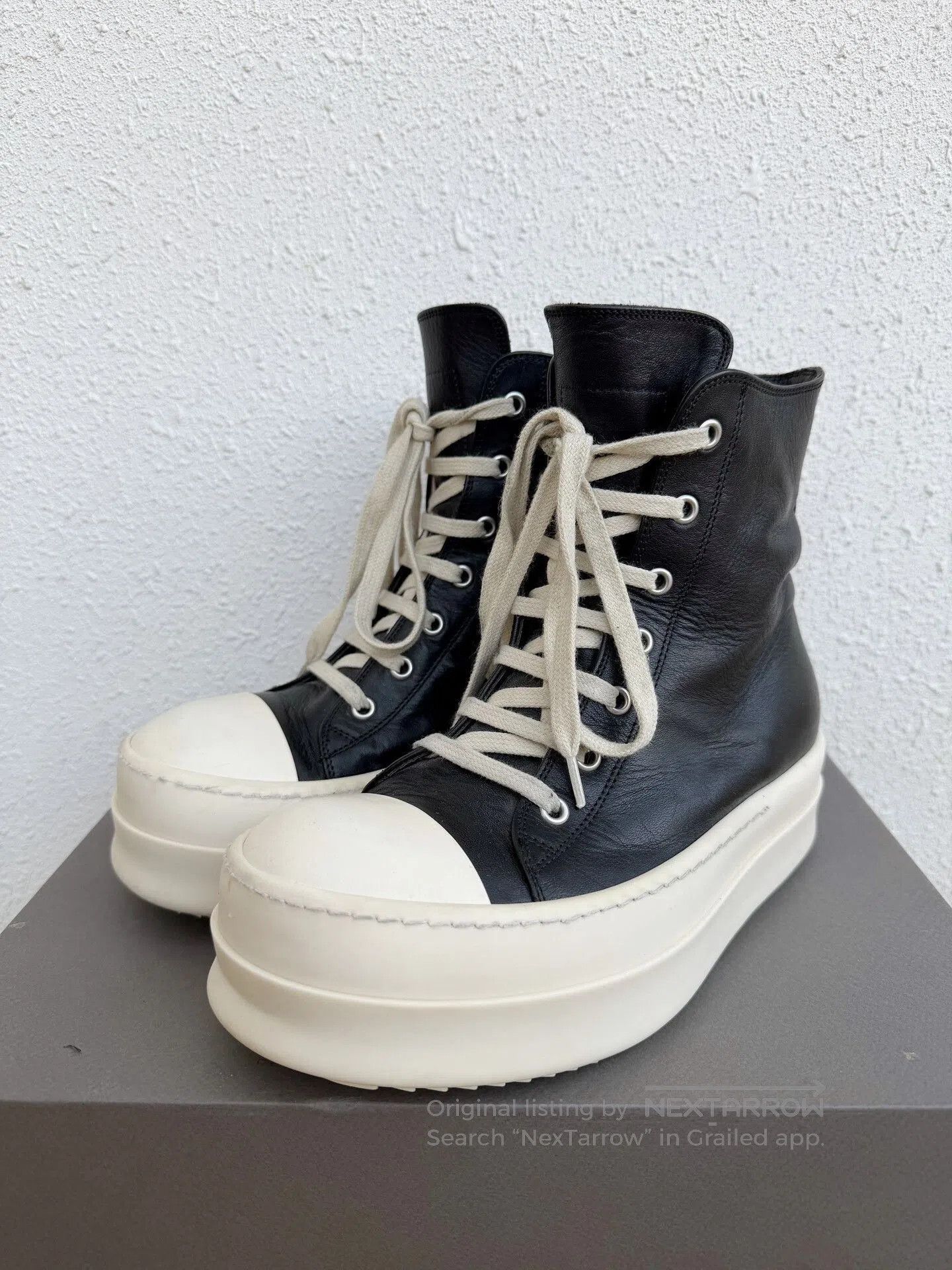 Rick Owens Rick Owens 25SS Thick Sole Leather Sneakers. Size US 6 / IT 36 - 1 Thumbnail