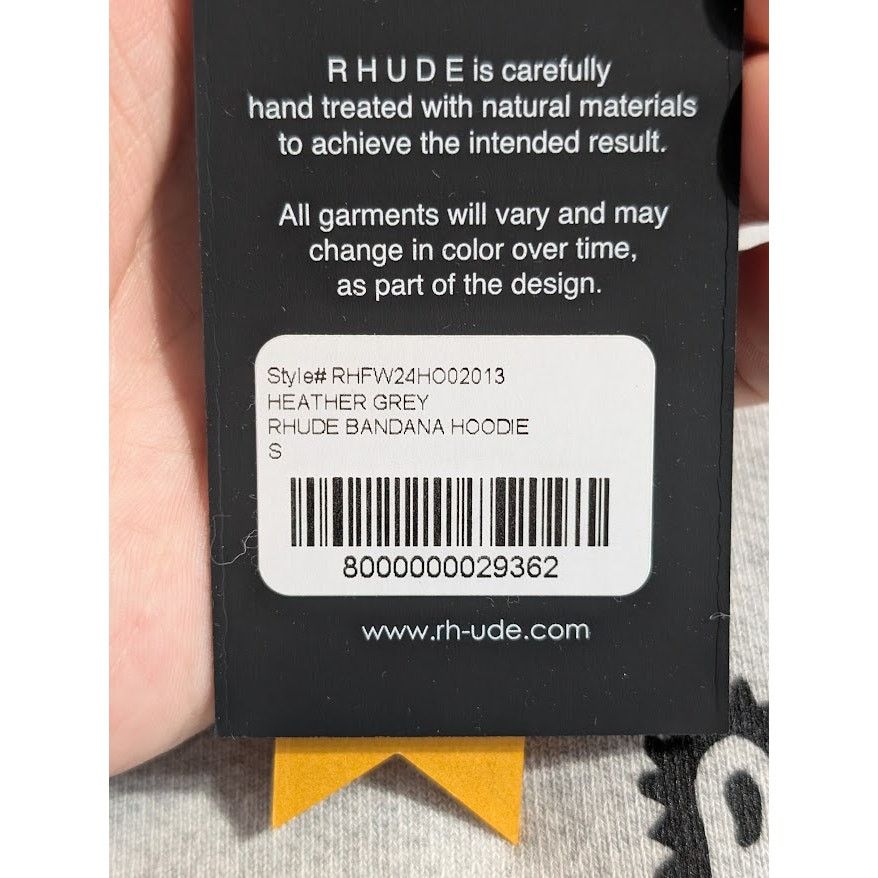 Rhude o1rshd1 Rhude Bandana Hoodie in Heather Grey Size US S / EU 44-46 / 1 - 17 Thumbnail