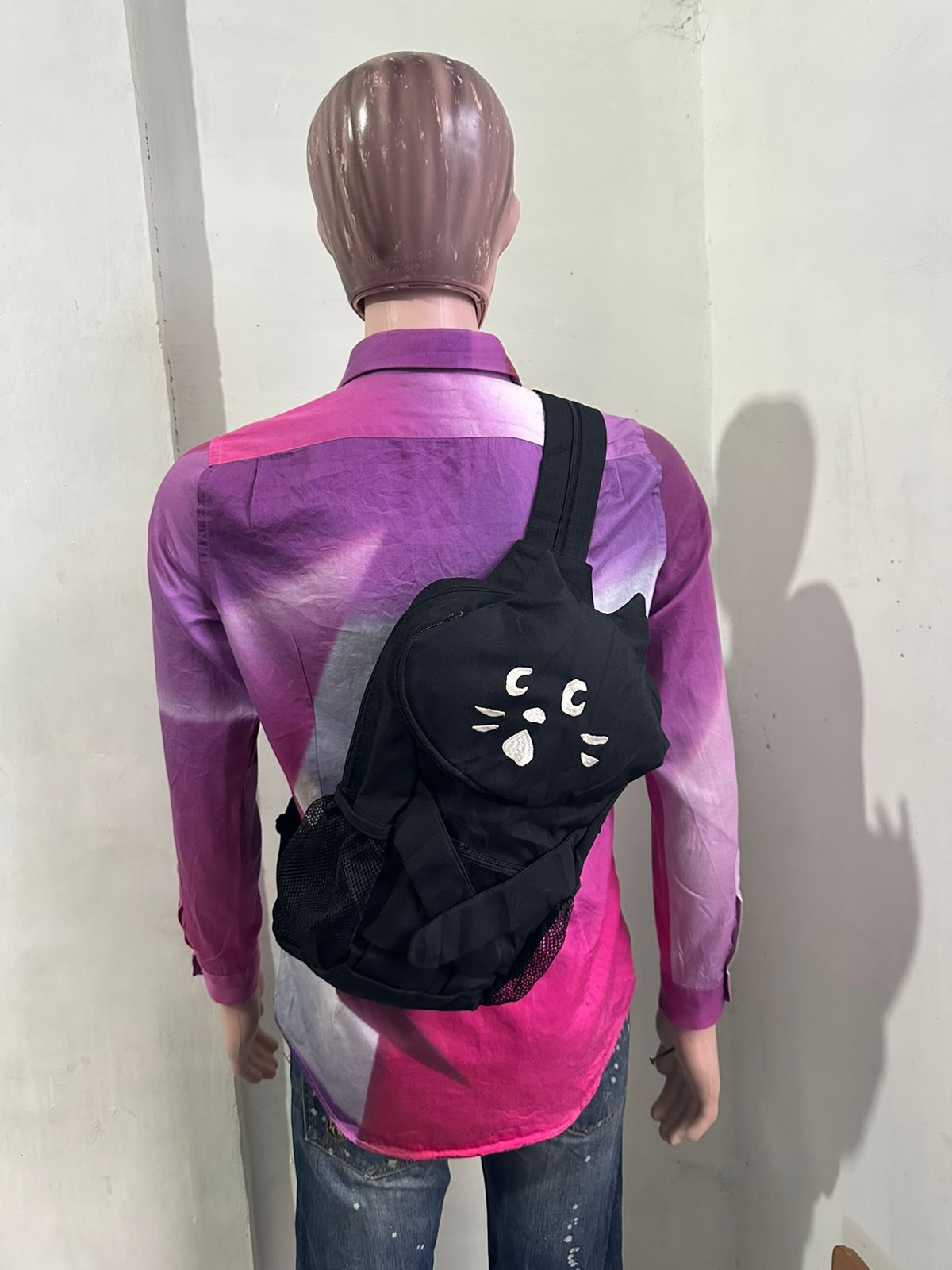 Avant Garde x Issey Miyake Ne Net Issey Miyake 2 Way Backpack / Crossbody Bag in Black, Men's